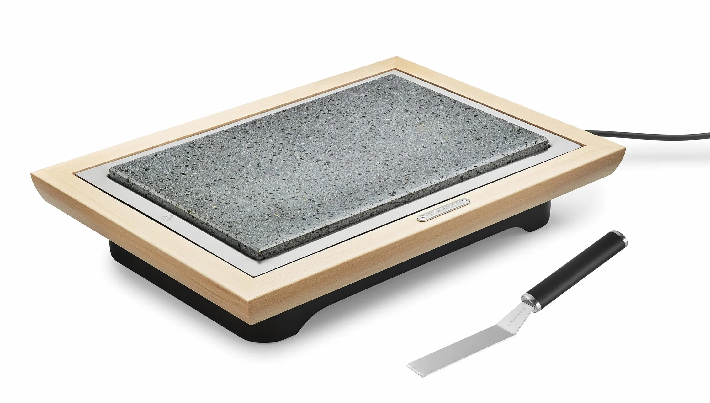 Grill Pierre® Deluxe rama z jasnego drewna ze skrobakiem