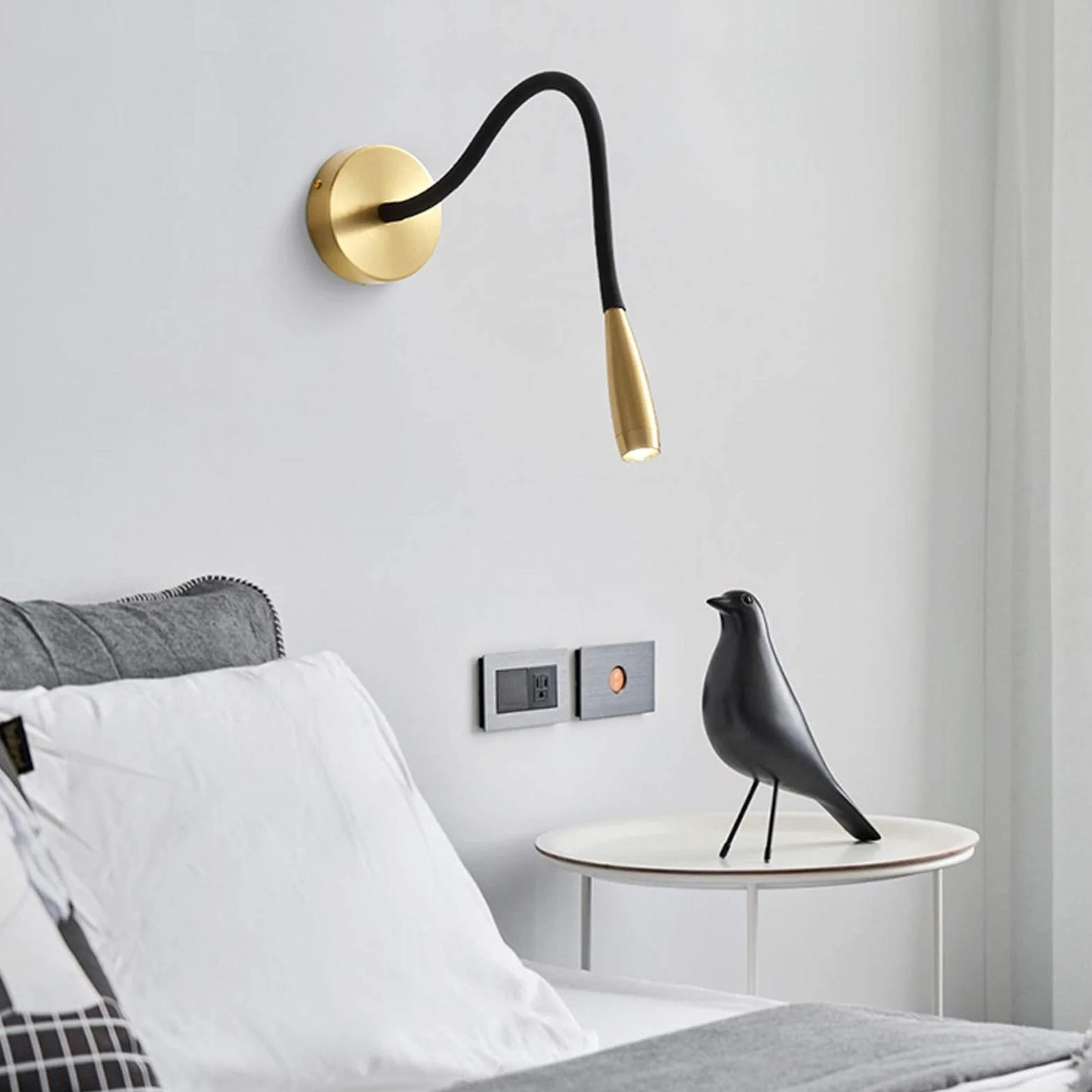 lampa ścienna Nowoczesny PROWADZONY Ścianie Ścianie Lampy Oświetlenie Creative Creative Huśtawka Ramię Nocne Czytanie Ścienne Światło oświetlenie wewnętrzne do sypialni salon Studium kinkiet