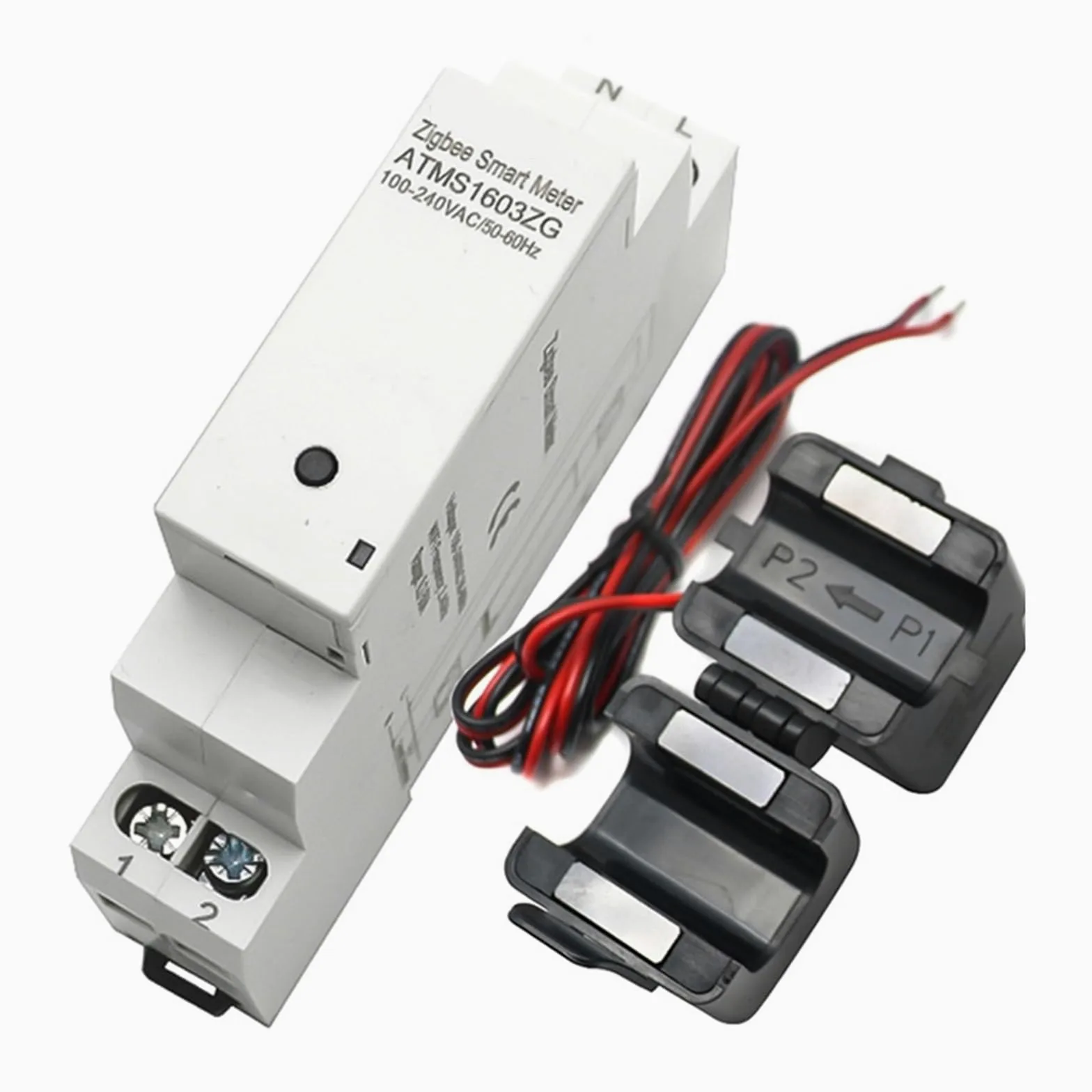 Tuya Smart WiFi Zigbee Licznik Energii Elektrycznej KWH Na Szynę Din Jednofazowy AC 50A 63A CT Miernik Prądu Przemiennego Aplikacja Monitor W Czasie Rzeczywistym Moc Monitorowanie Energii(Zigbee,63A)