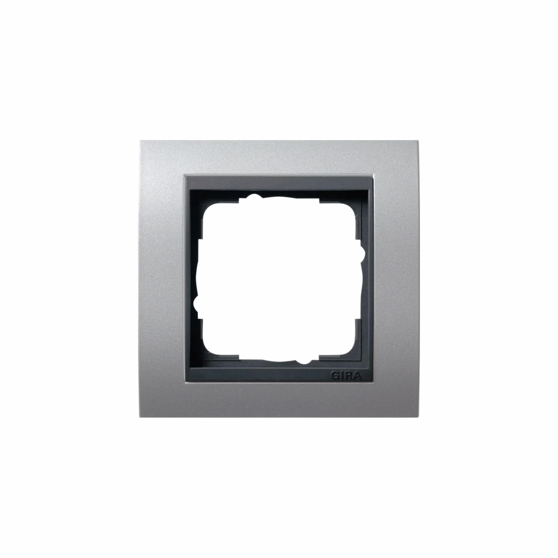 Gira 021106 rama osłonowa pojedyncza Event aluminium z antracytową ramą pośrednią