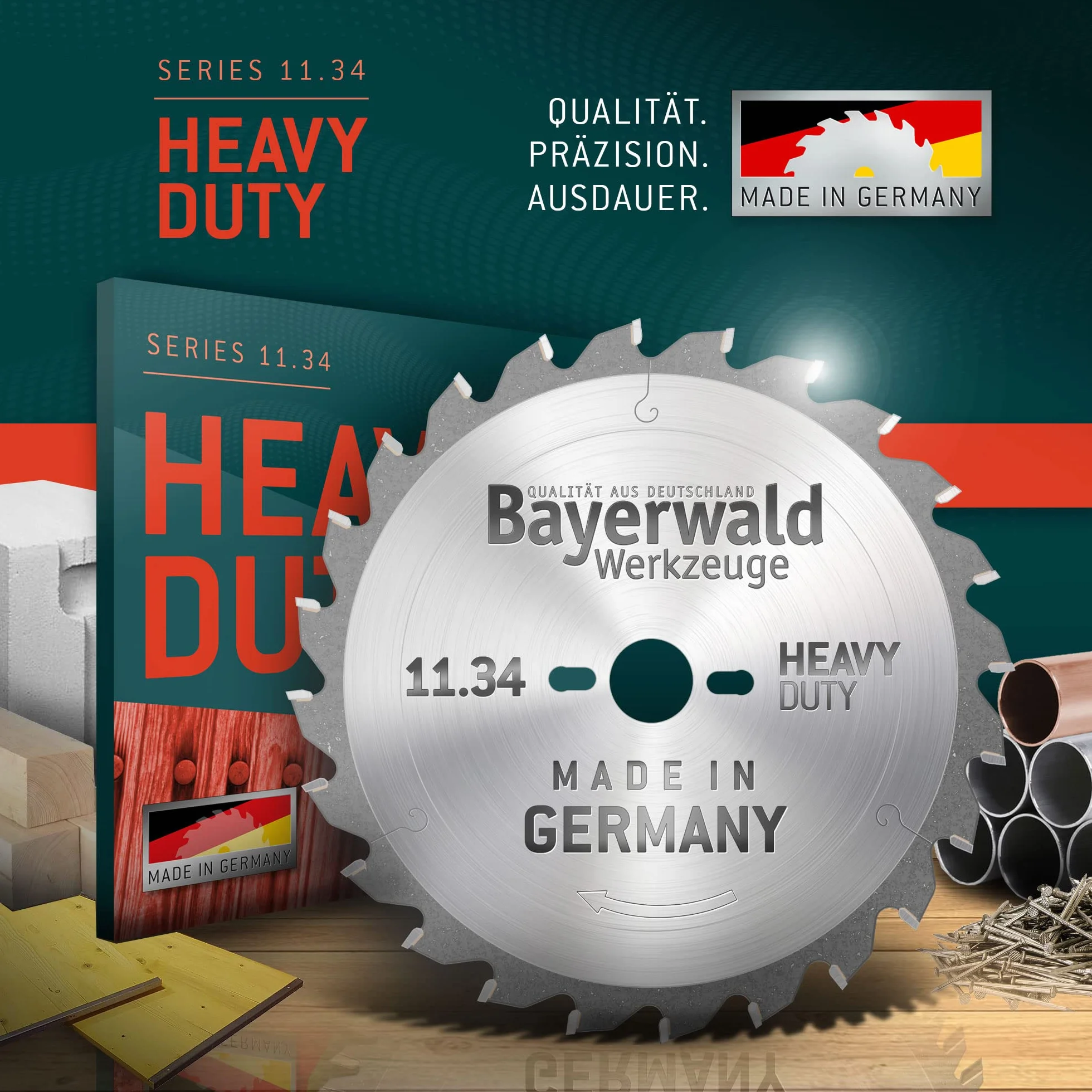 Bayerwald - HM brzeszczot do piły tarczowej - Ø 150 mm x 2,8 mm x 30 mm | trapezowy ząb płaski (42 zęby) | do uniwersalnego zastosowania w ręcznych pilarkach tarczowych