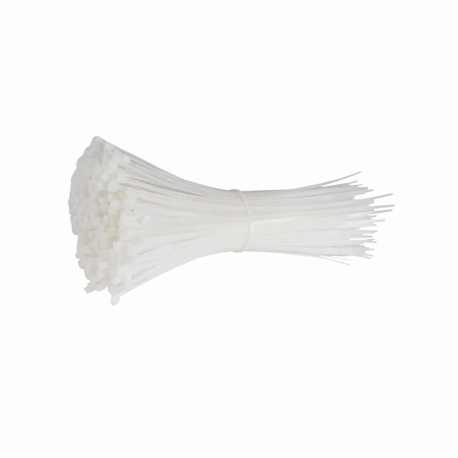 100 sztuk/worek Opaska kablowa Samoblokująca plastikowa opaska nylonowa Biały organizer Zamocuj drut kablowy Opaski kablowe Organizator do kabli Pasek na (Kolor: 5x400mm(biały) 100szt) (Biały)