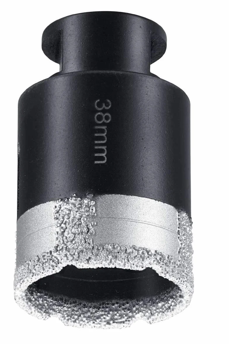 kwb Diamentowe wiertło do płytek do szlifierek kątowych, otwornica z uchwytem M14, diamentowa koronka wiertnicza średnica 38 mm