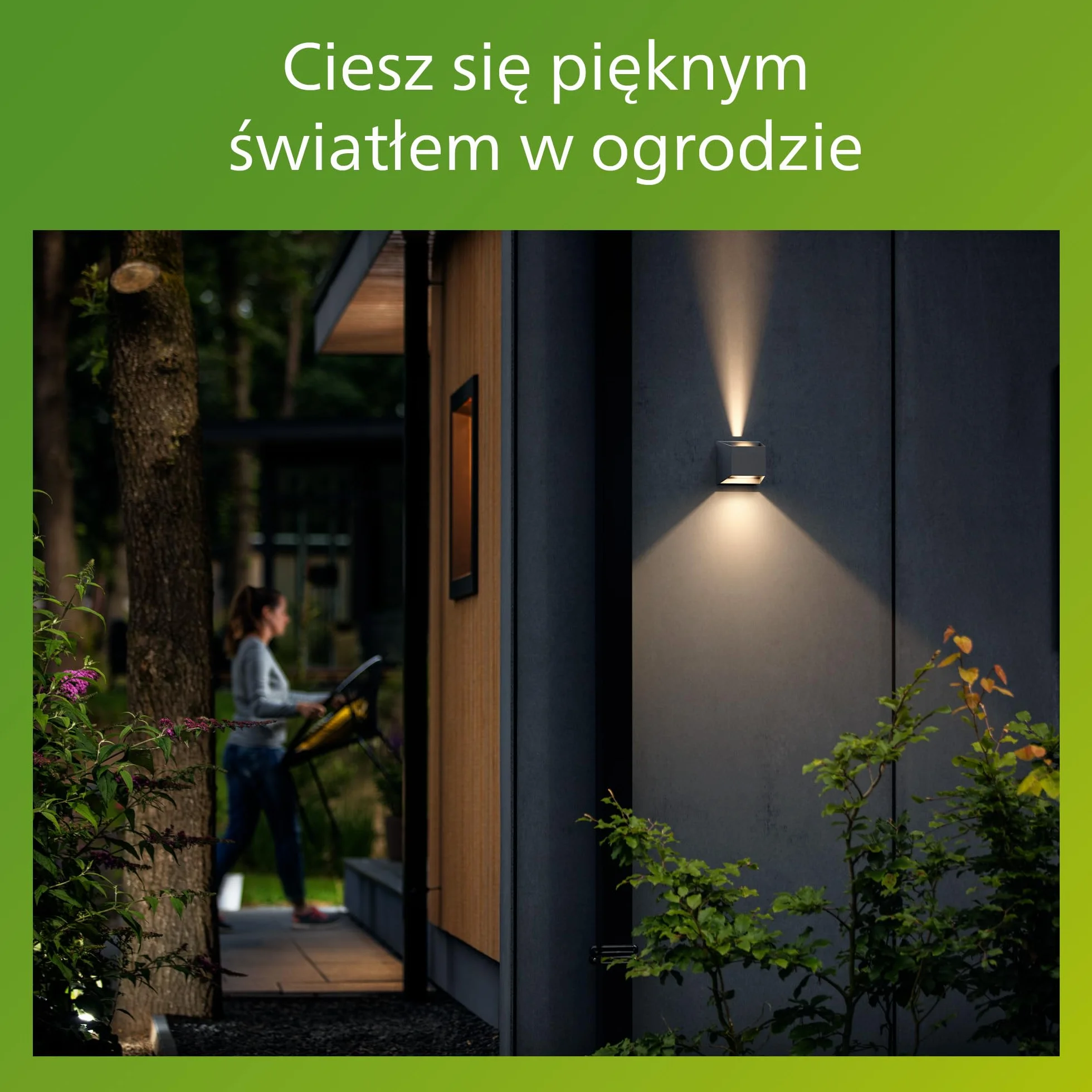 Philips Alix UltraEfficient Zewnętrzna Lampa Ścienna 2700K 800lm Antracytowa