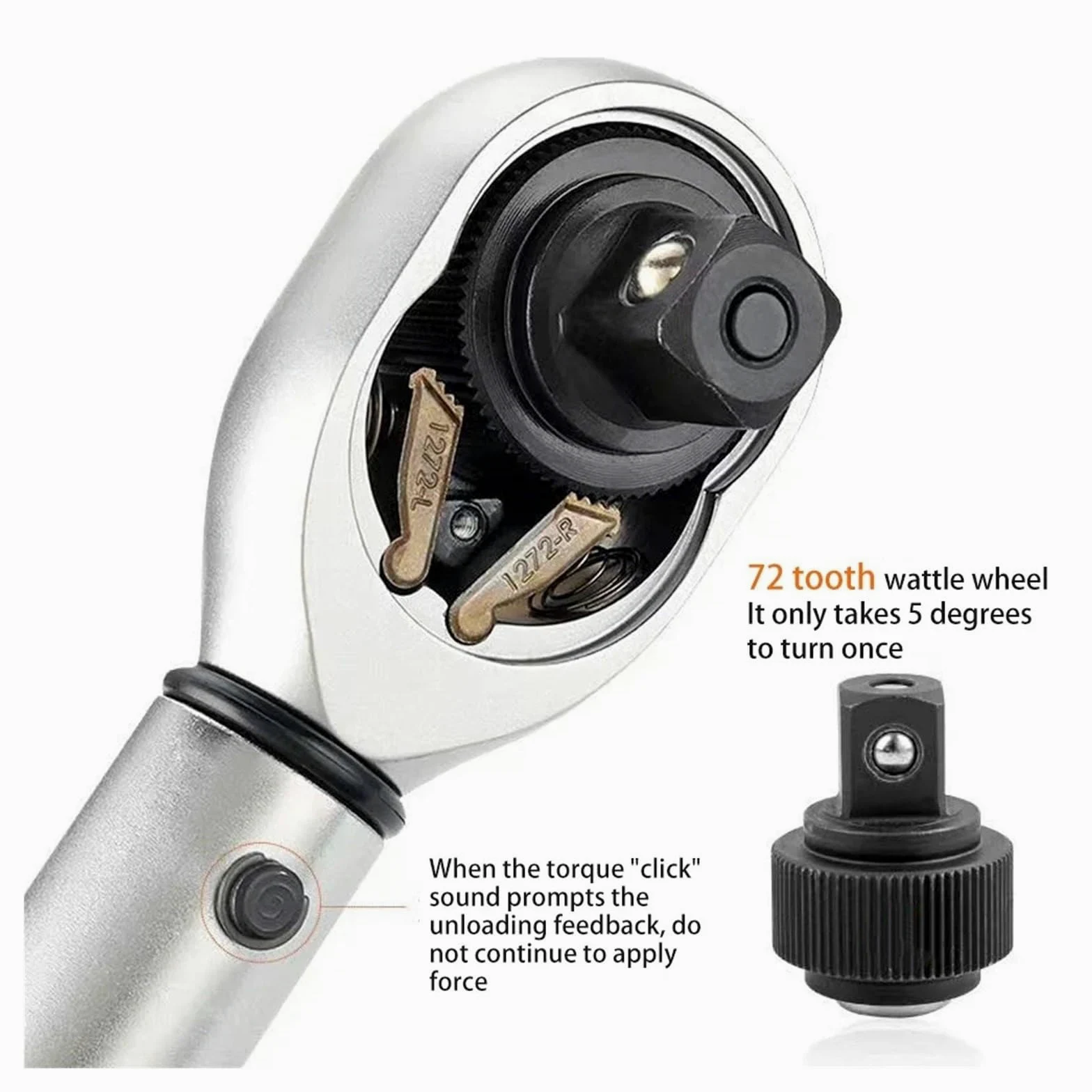 Telescopic Ratchet Klucz dynamometryczny 3/8 cala 5-60Nm Kwadratowy moment obrotowy Kluczowe narzędzie samochodowe mały klucz dynamometryczny