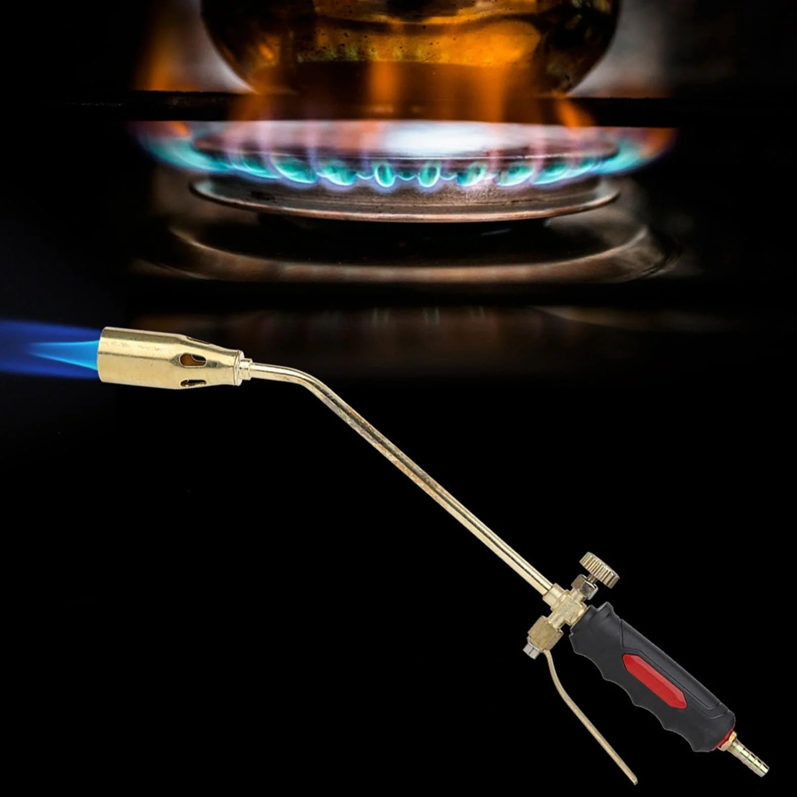 Palnik na Gaz Węglowy Powlekany Mosiądzem, Powlekany żelazem Mosiądz Palnik Spawalniczy na Gaz Płynny, Podwójnie Otwarty