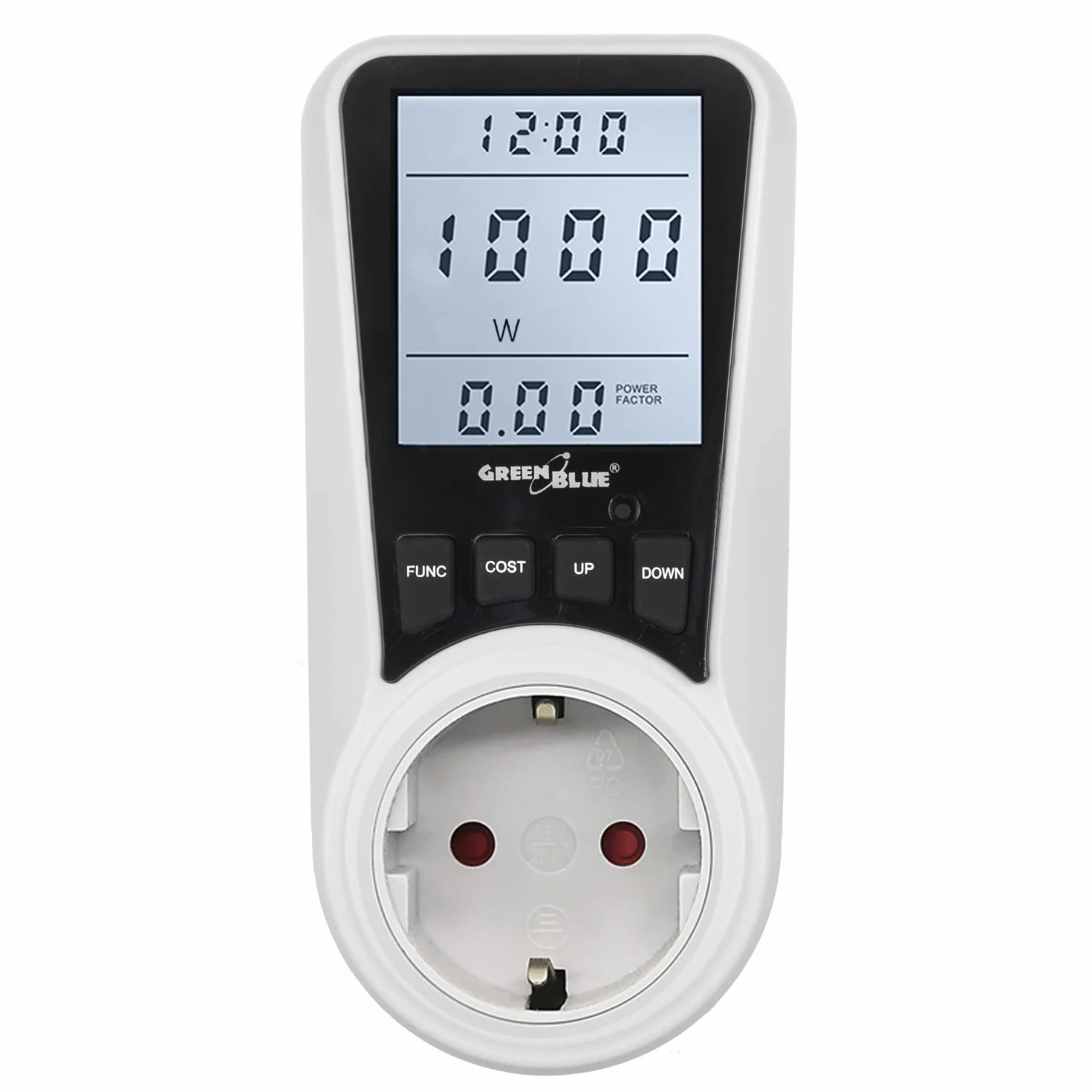 GreenBlue GB350 F Licznik Kosztów Energii Licznik Energii Elektrycznej Zużycie Licznik Watomierza Schuko