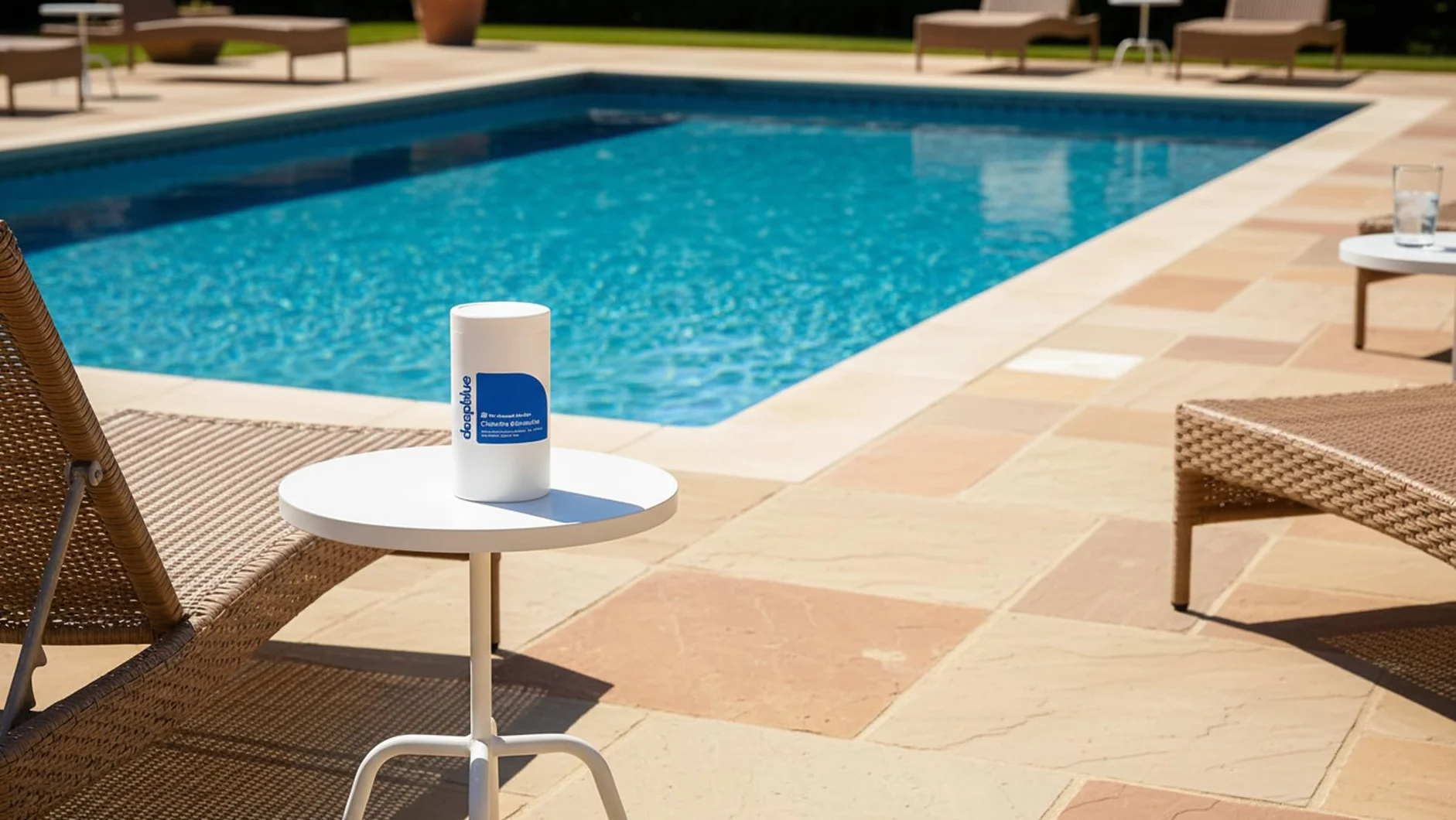 Deep Blue - Stabilised Chlorine Granules 1kg Neutral PH | Suitable for Pools, Spas, and Hot Tubs Granular | Made in UK | Swimming Pool & Spa Water Care