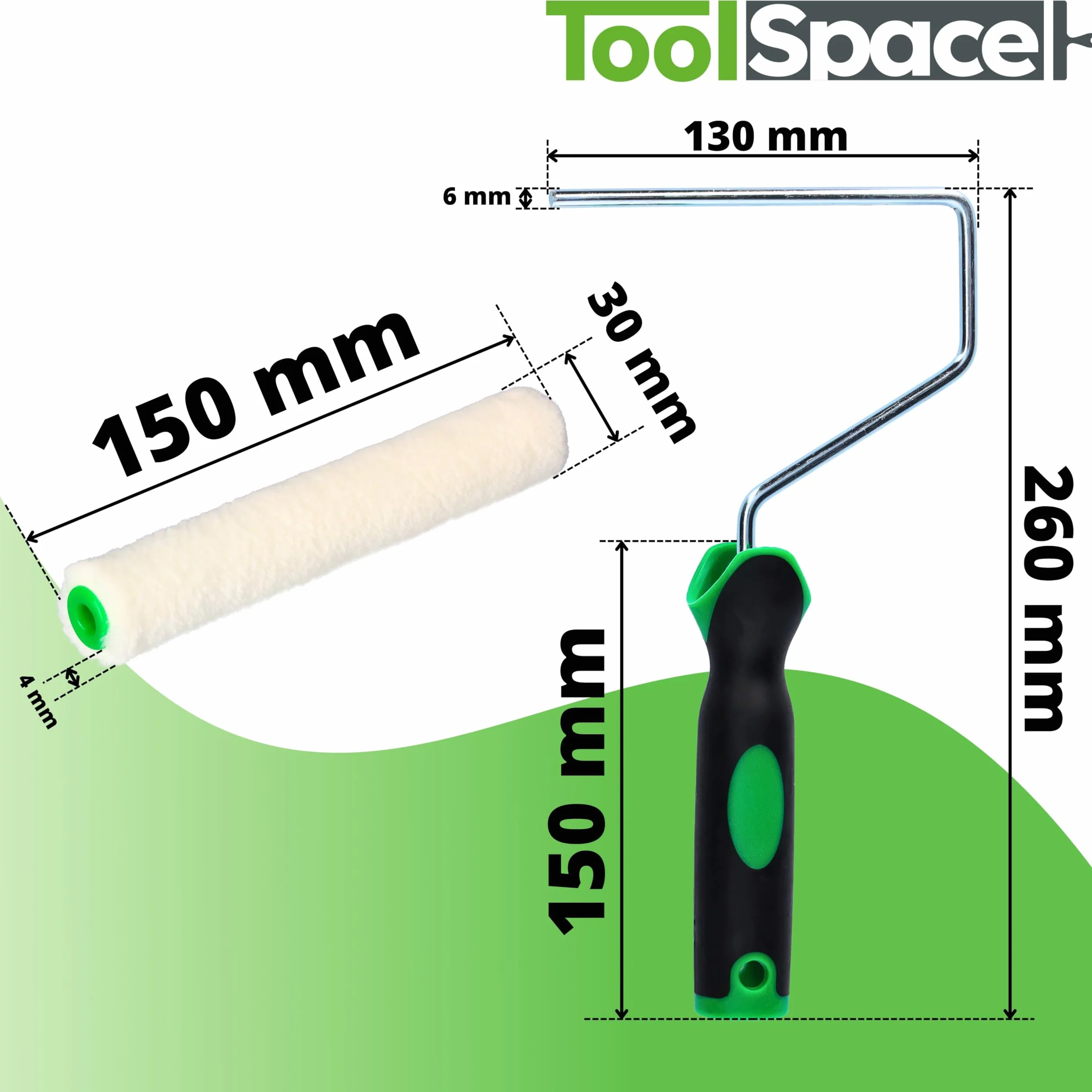ToolSpace | ZESTAW 10x VELUR 15CM + RĄCZKA 2K