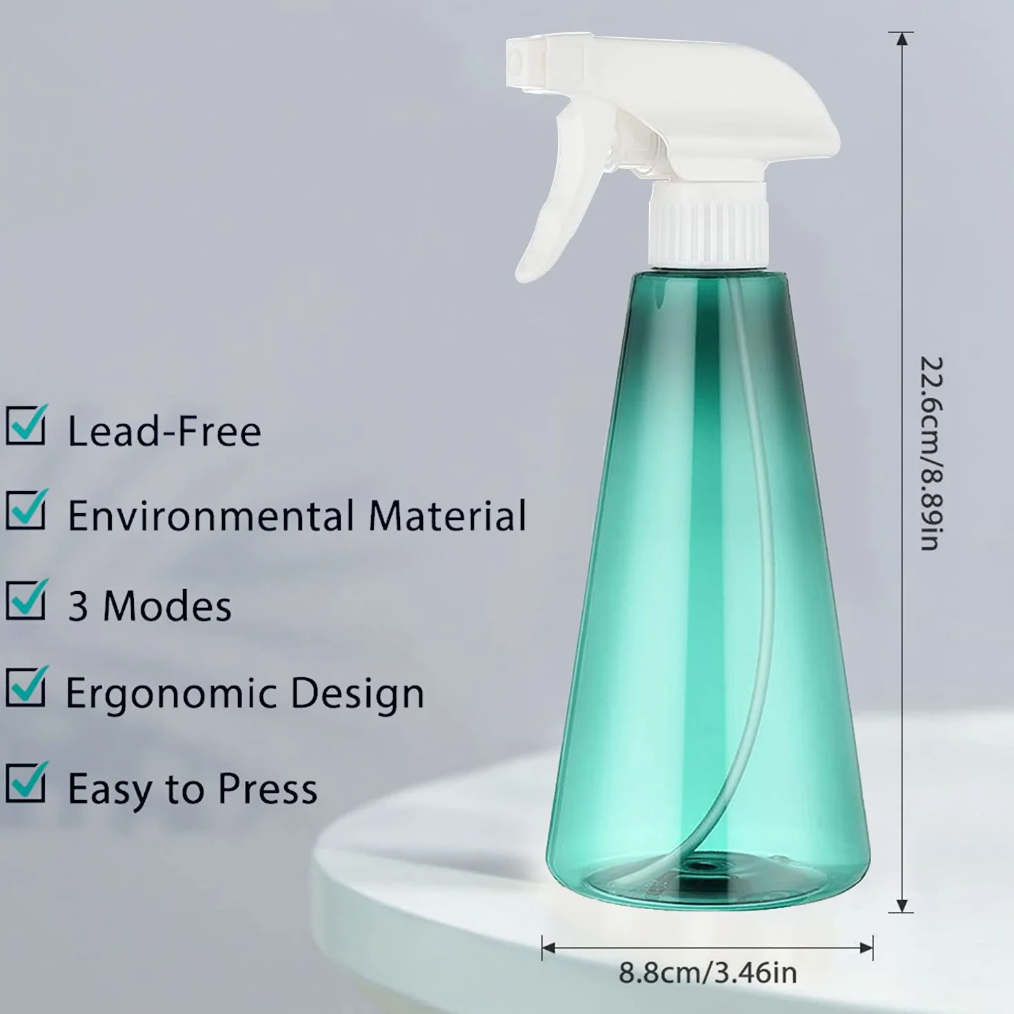 Butelka z rozpylaczem 500 ml plastikowa 3 tryby pracy wielokrotnego użytku do roślin