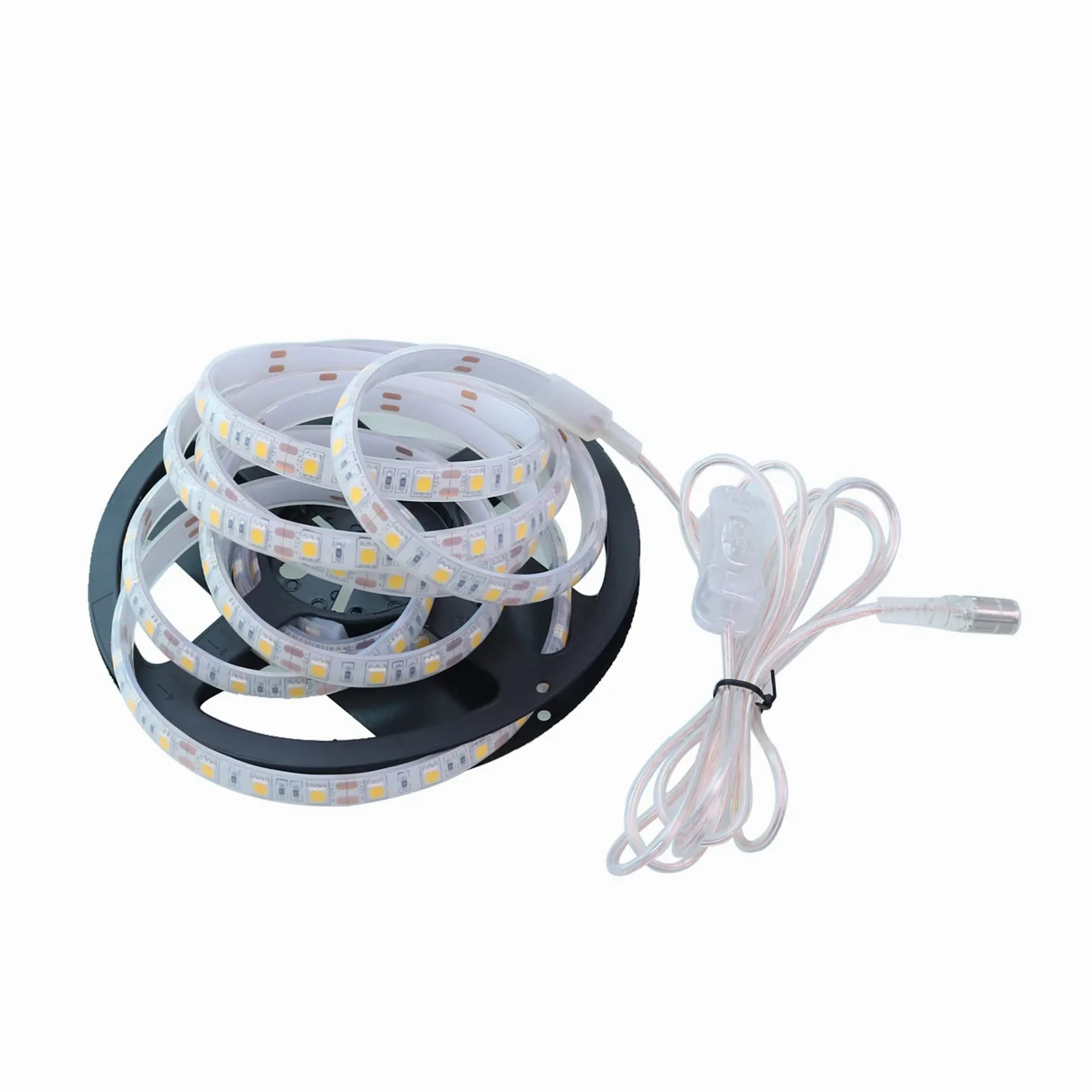 Wodoodporny silikonowy pasek świetlny LED IP68 12V (ciepła biel, 5)
