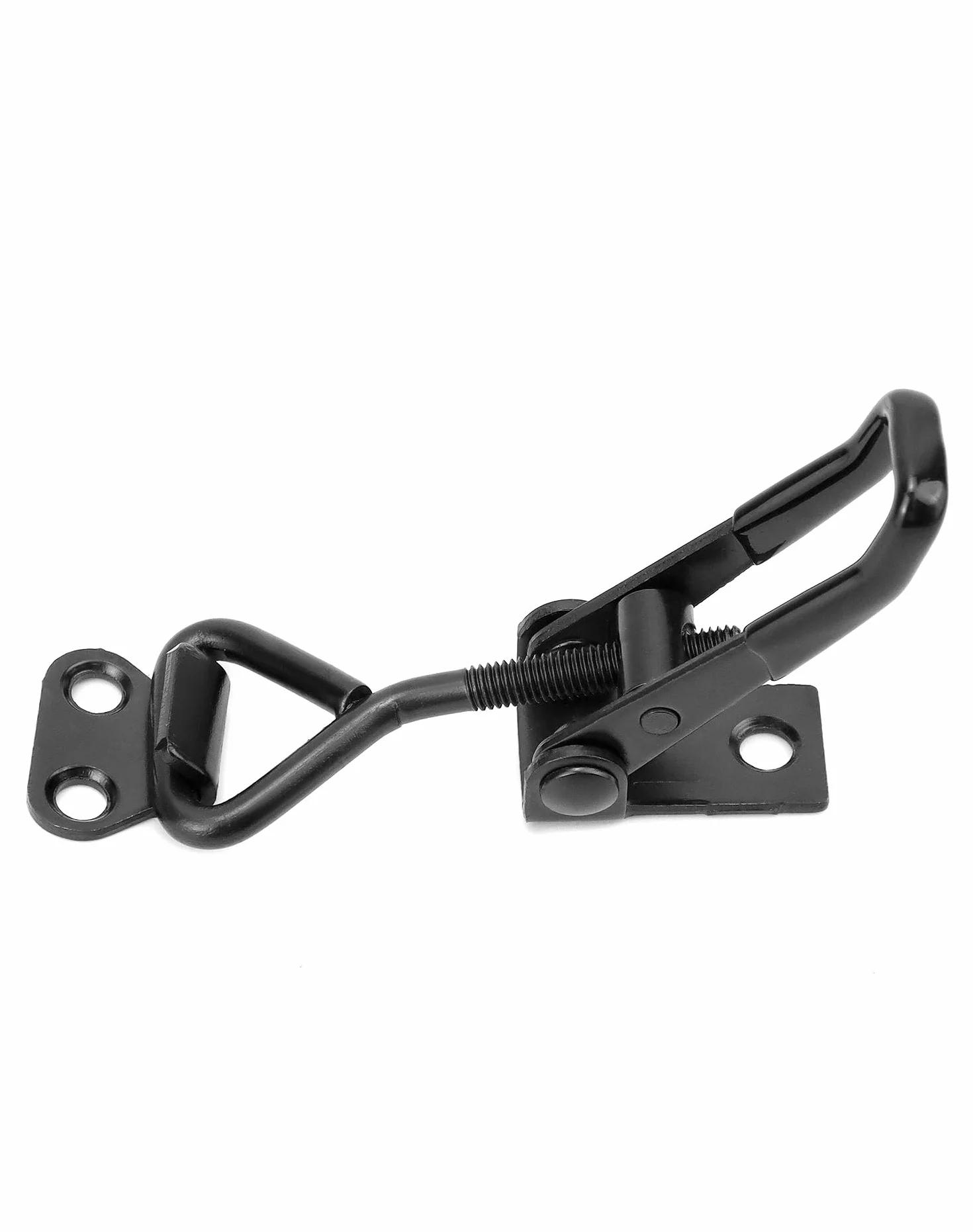 QWORK® 4szt. Zatrzask w kolorze czarnym, mocny zatrzask ze stali węglowej do pudełek, szafek w bagażniku - 95 mm