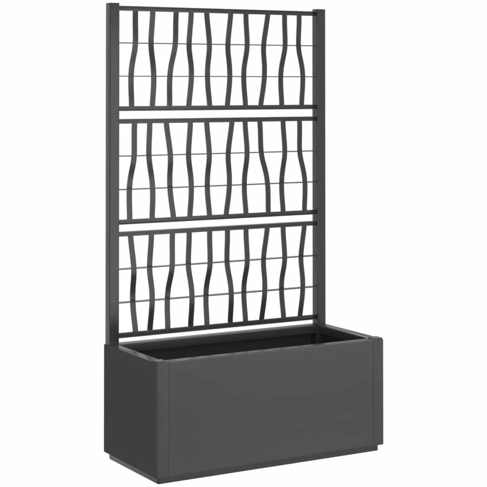 vidaXL Donica ogrodowa z kratką, 80x36x140 cm, PP