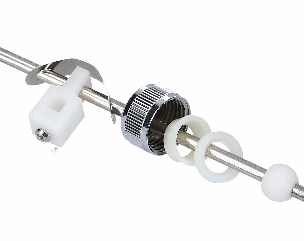 Drążek mimośrodowy 5 mm Ø poziomy 180 mm do armatury umywalki zestaw odpływowy