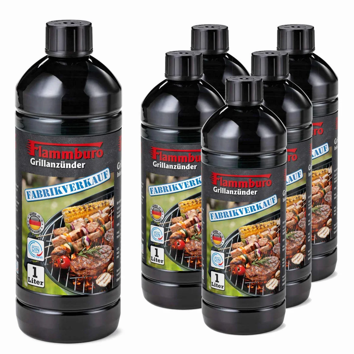 FLAMMBURO podpałka do grilla 6 x 1 litr płynna rozpałka