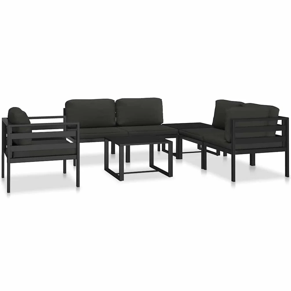 vidaXL Stolik kawowy aluminiowy antracytowy
