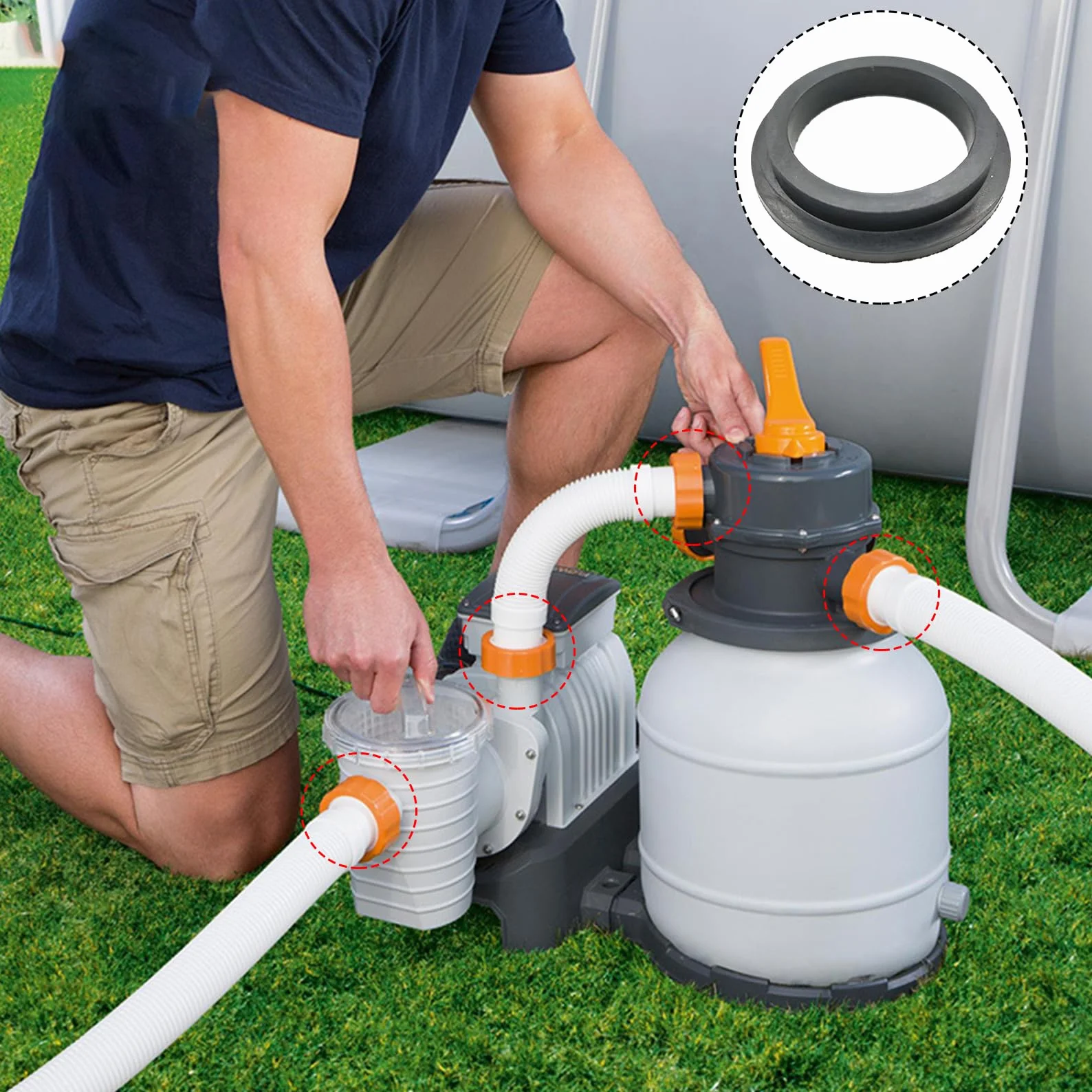 Intex uszczelki O-ring do filtra piaskowego pompy basenowej zestaw części zamiennych