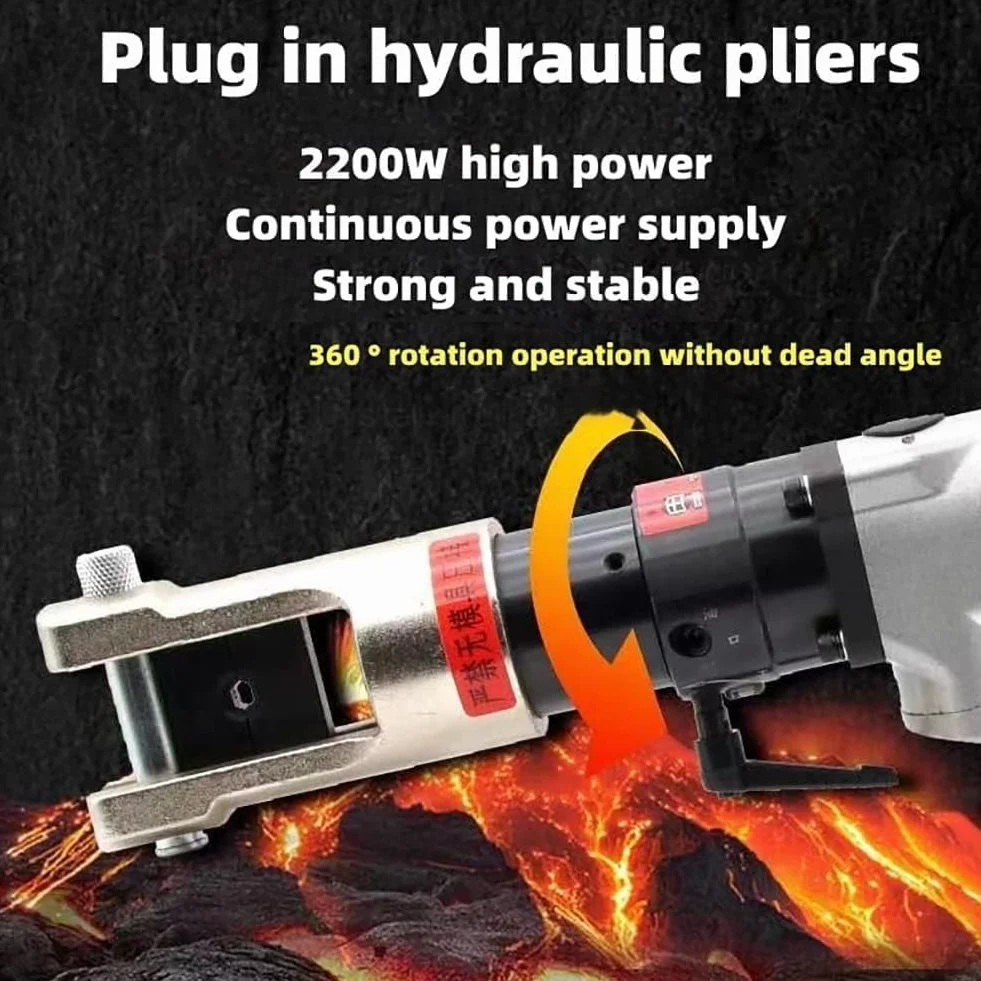 Elektryczny Hydrauliczny Zaciskacz 2200w, Narzędzie Do Zaciskania Przewodów 16-400mm² Do Miedzi I Aluminium, Ciężkie Szczypce Do Kabli
