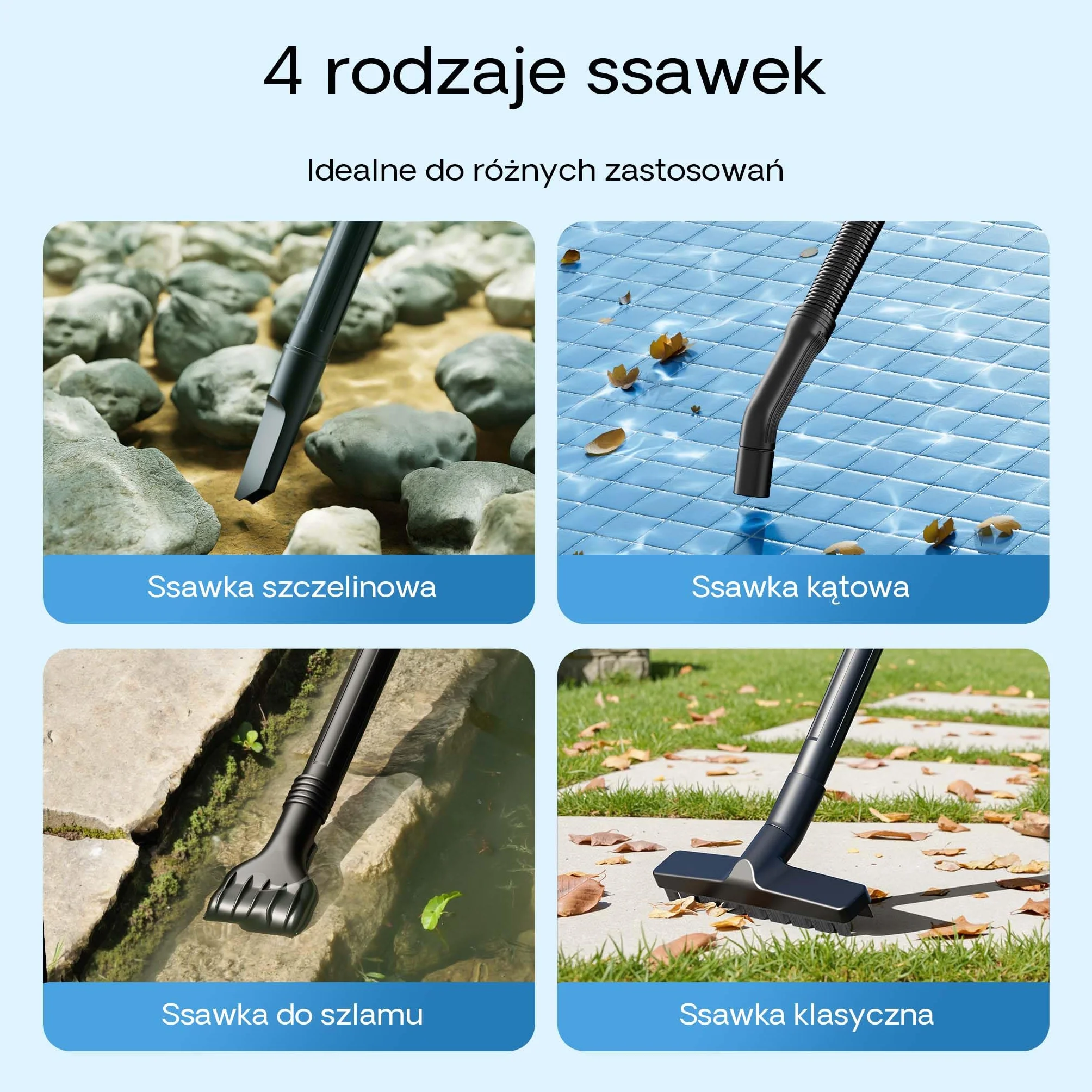 Wiltec Odkurzacz do oczka wodnego 1400 W do szlamu, mułu i basenu, odkurzacz do stawu i basenu z 2 wężami i funkcją automatycznego opróżniania 30 l