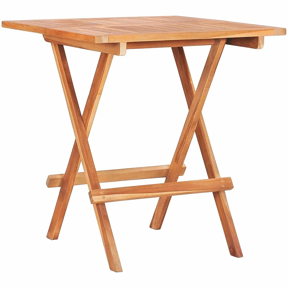 vidaXL Składany stolik bistro, 60x60x65 cm, lite drewno tekowe