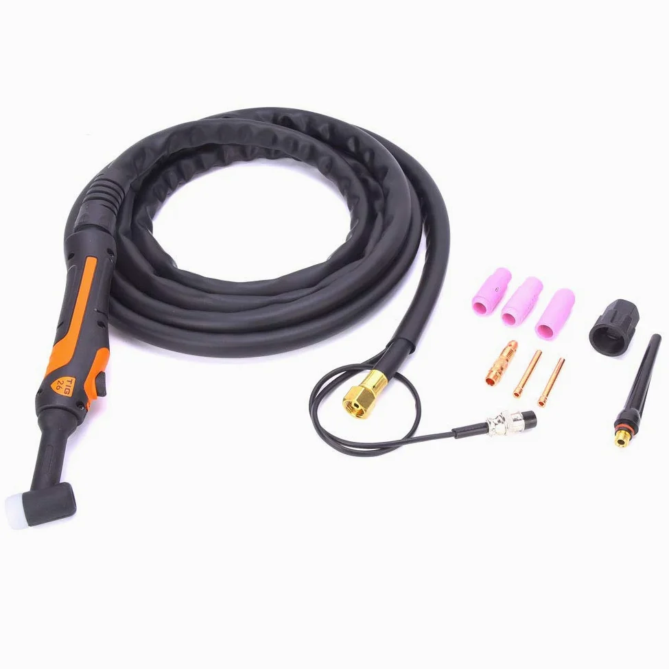 Generic Palnik Spawalniczy TIG Chłodzony Powietrzem Pistolet Spawalniczy łukowy 4M 12mm2 Ołowiana Elastyczna Miękka Dysza DC 180A AC 150A dla Spawacza TIG Warsztat Użytkownicy Zajmujący się obróbką