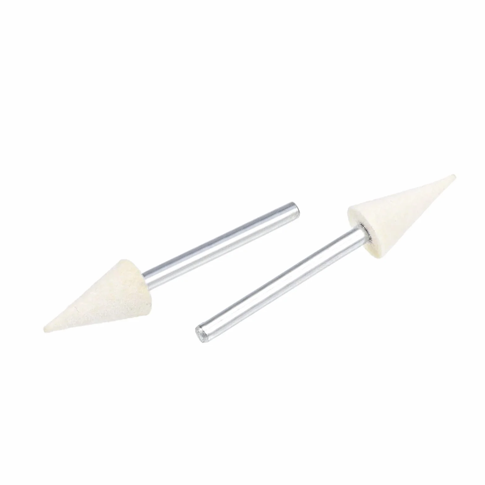 12/24Pcs Wool Felt Mounted Points Conical Polishing Buffing Wheel 6/8/10/12mm Grinding Head With 3mm Shank For Rotary Tools