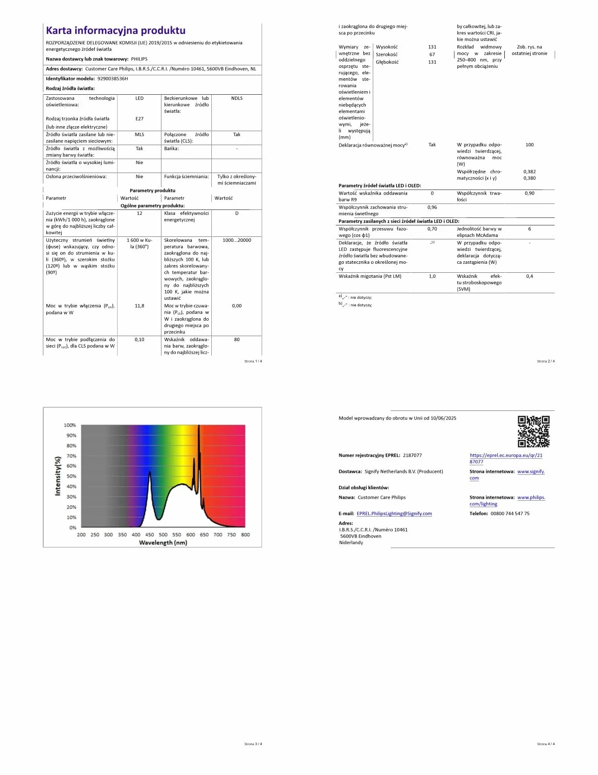 Żarów Philips Hue Smart LED A67, White and Color Ambiance, trzonek E27, 11,8 W, pełne spektrum światła 1000K–20000K, 1600 lumenów, przyciem, działa z Alexa, Google Assistant i Apple Home, op. 1 szt.