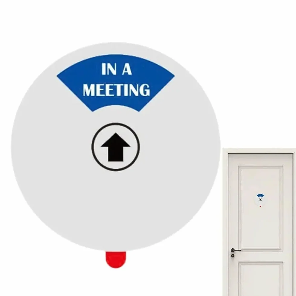 Do Not Disturb Door Sign 12.7cm Acrylic Privacy Hanger with 4 States Busy Meeting Sign White