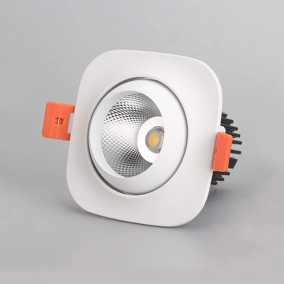 Lampy zewnętrzne 8 W obrotowy reflektor sufitowy LED Nordic lampy do zabudowy i regulowanych lamp punktowych komercyjne oświetlenie dekoracyjne lampa panelowa energooszczędne oświetlenie wewnętrzne