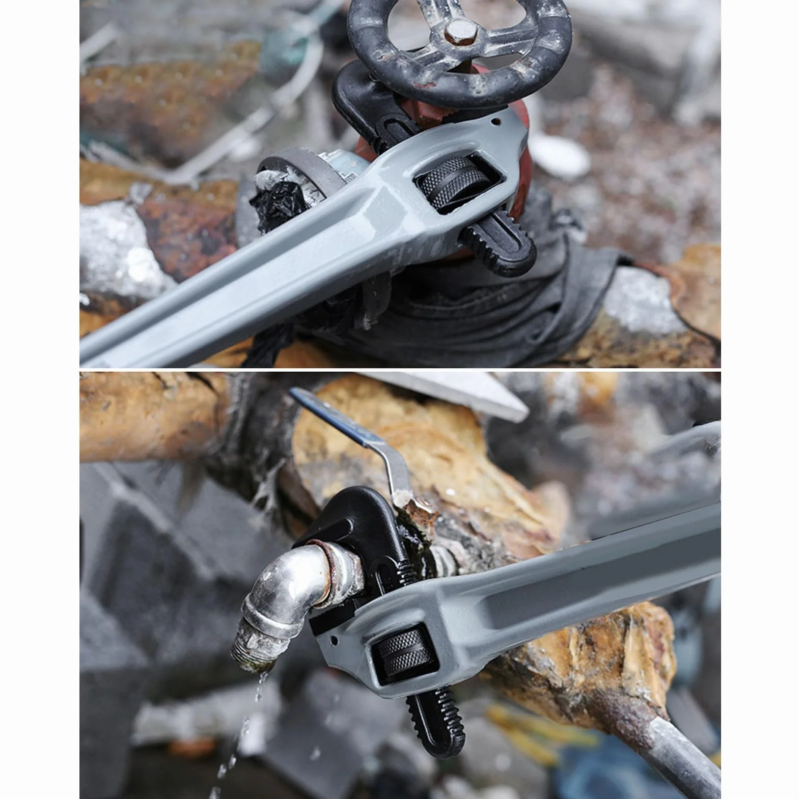 Generic Wytrzymały, Odsadzony Klucz do Rur ze Stopu Aluminium, z Ergonomicznym Uchwytem I-Beam, do zastosowań Hydraulicznych (45,7 cm / 18 cali)