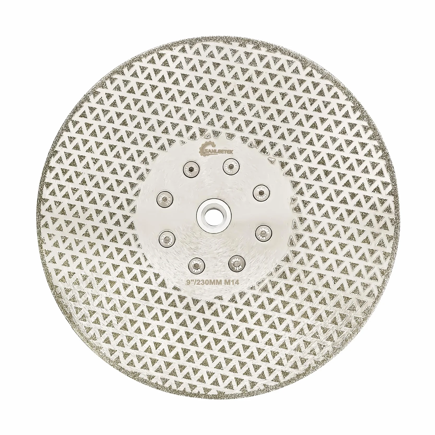 Diamentowa tarcza tnąca 230 mm, galwaniczne brzeszczoty do piły – do cięcia i szlifowania granitu, marmuru, ceramiki, płytek gresowych, kwarcu, gwintu M14 SANLEETEK