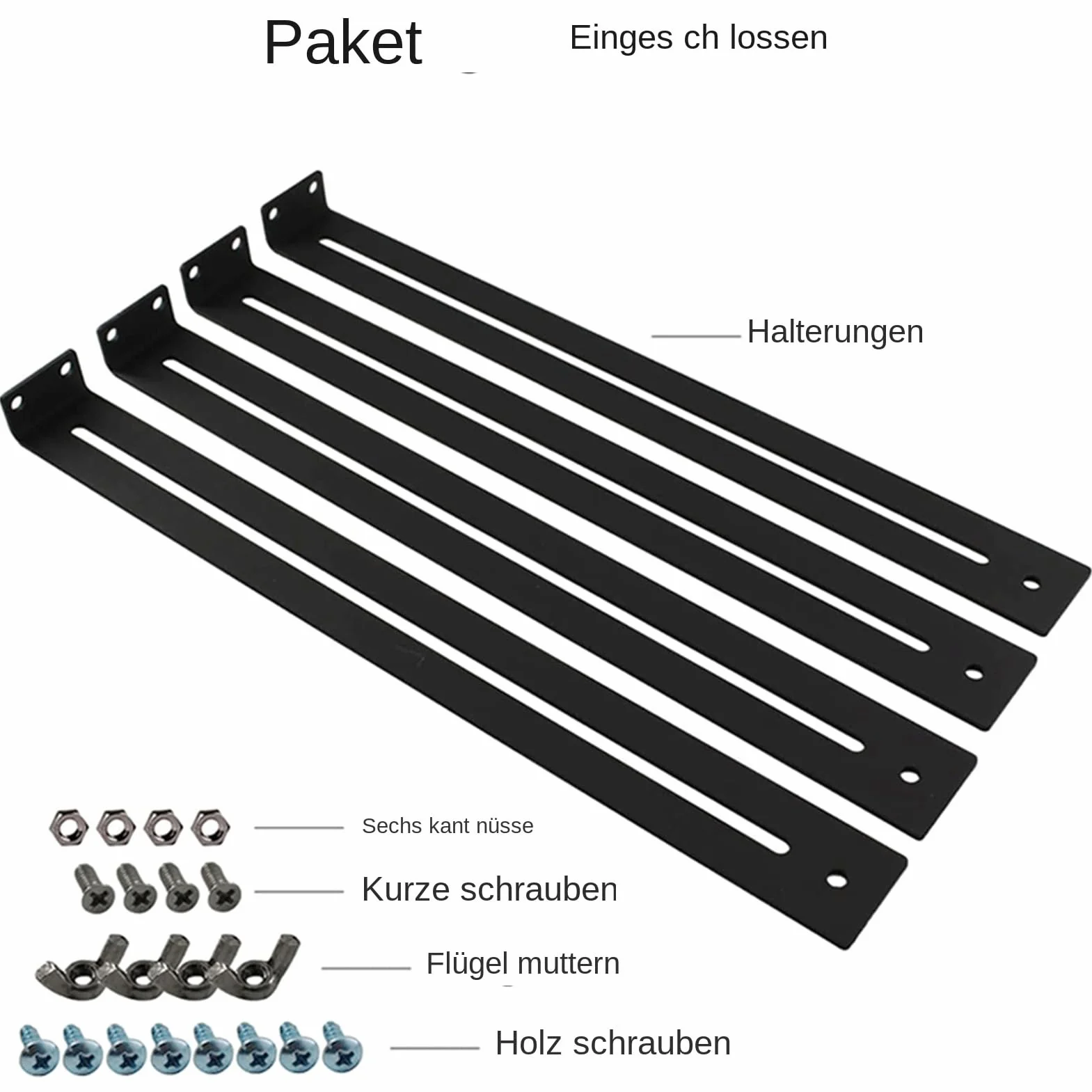 Zestaw naprawczy do szuflad – do wzmocnienia i naprawy szuflad drewnianych/MDF/płyt wiórowych, wzmocnienie szaf, okucia stalowe o wysokiej wydajności, akcesoria meblowe, 33-61 cm (wysuwane), 4 sztuki