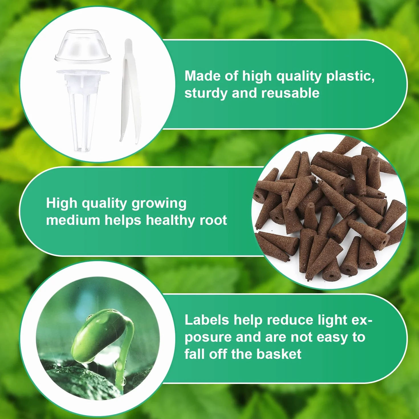 Zestaw Straków Nasion do Aeroogrodu 101 sztuk Hydroponic Seed Kit
