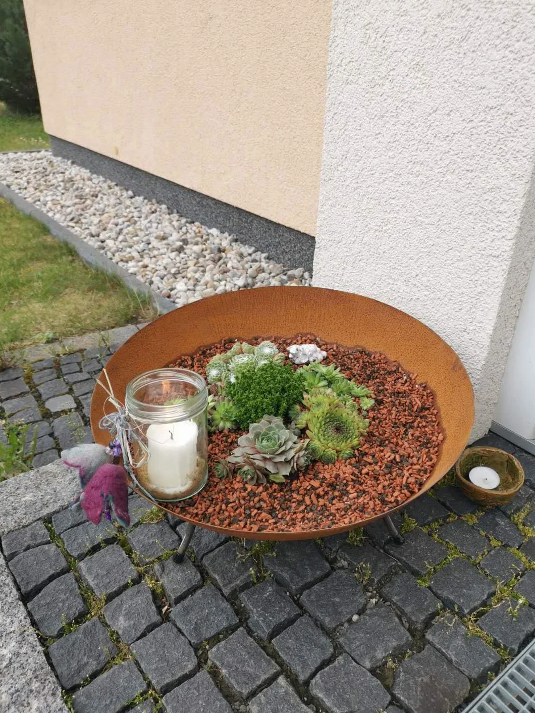 Köhko Palenisko i misa dekoracyjna Braga ø 45 x wys. 20 cm żeliwo rdza 3 nóżki