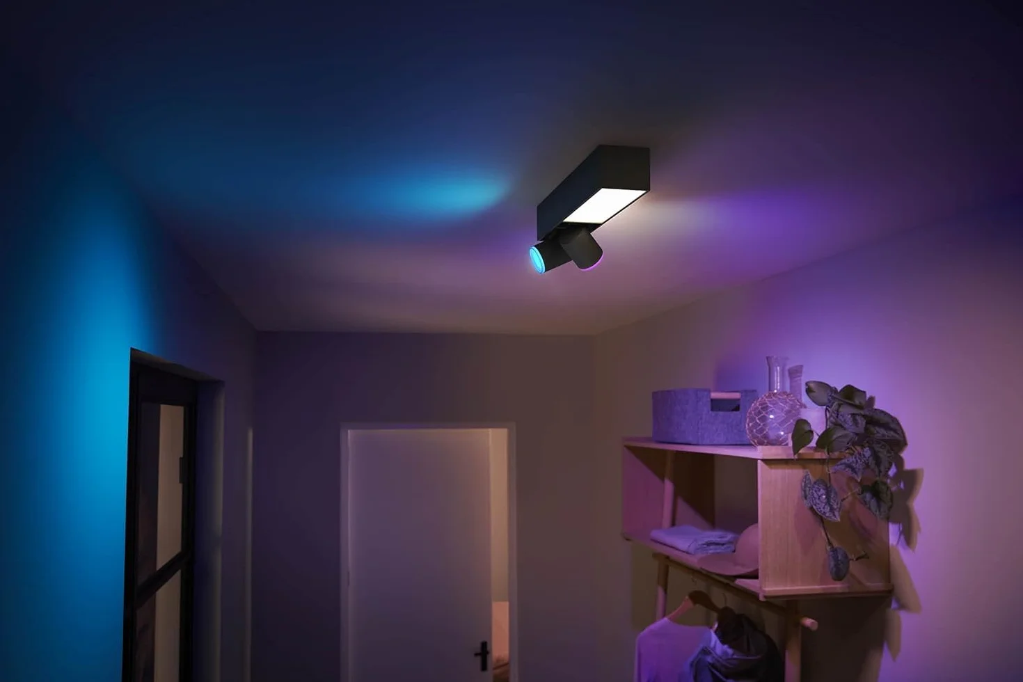 Philips Hue White & Color Ambiance Centris 2 sztuki, ściemnianie, 16 mln kolorów, sterowanie aplikacją, Alexa, czarny