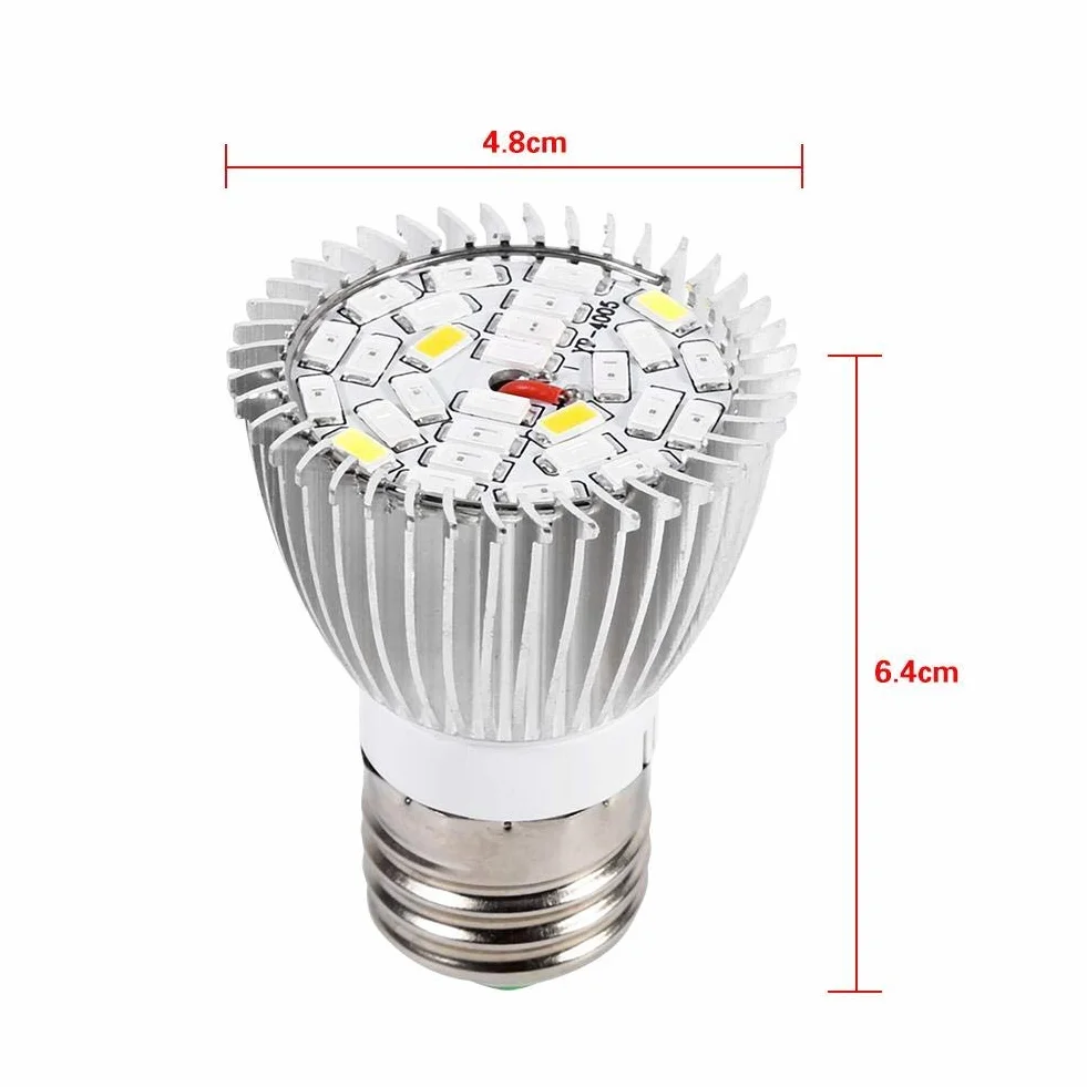 Żarówka LED do uprawy 5W E27 Pełne spektrum Szklarnia Hydroponiczna