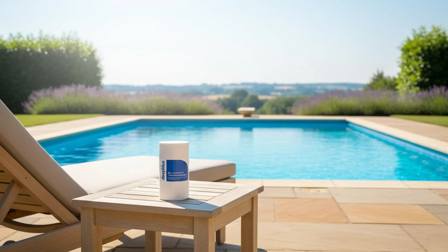 Deep Blue - Stabilised Chlorine Granules 1kg Neutral PH | Suitable for Pools, Spas, and Hot Tubs Granular | Made in UK | Swimming Pool & Spa Water Care