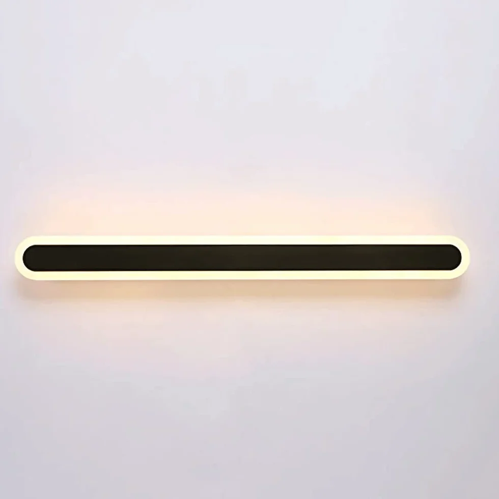 Wewnętrzna liniowa metalowa lampa ścienna, akrylowe oświetlenie dekoracyjne do salonu Światło nastrojowe, nowoczesna podkładka ścienna LED, proste długie kinkiety ścienne do przedpokoju, jadalnia 3000
