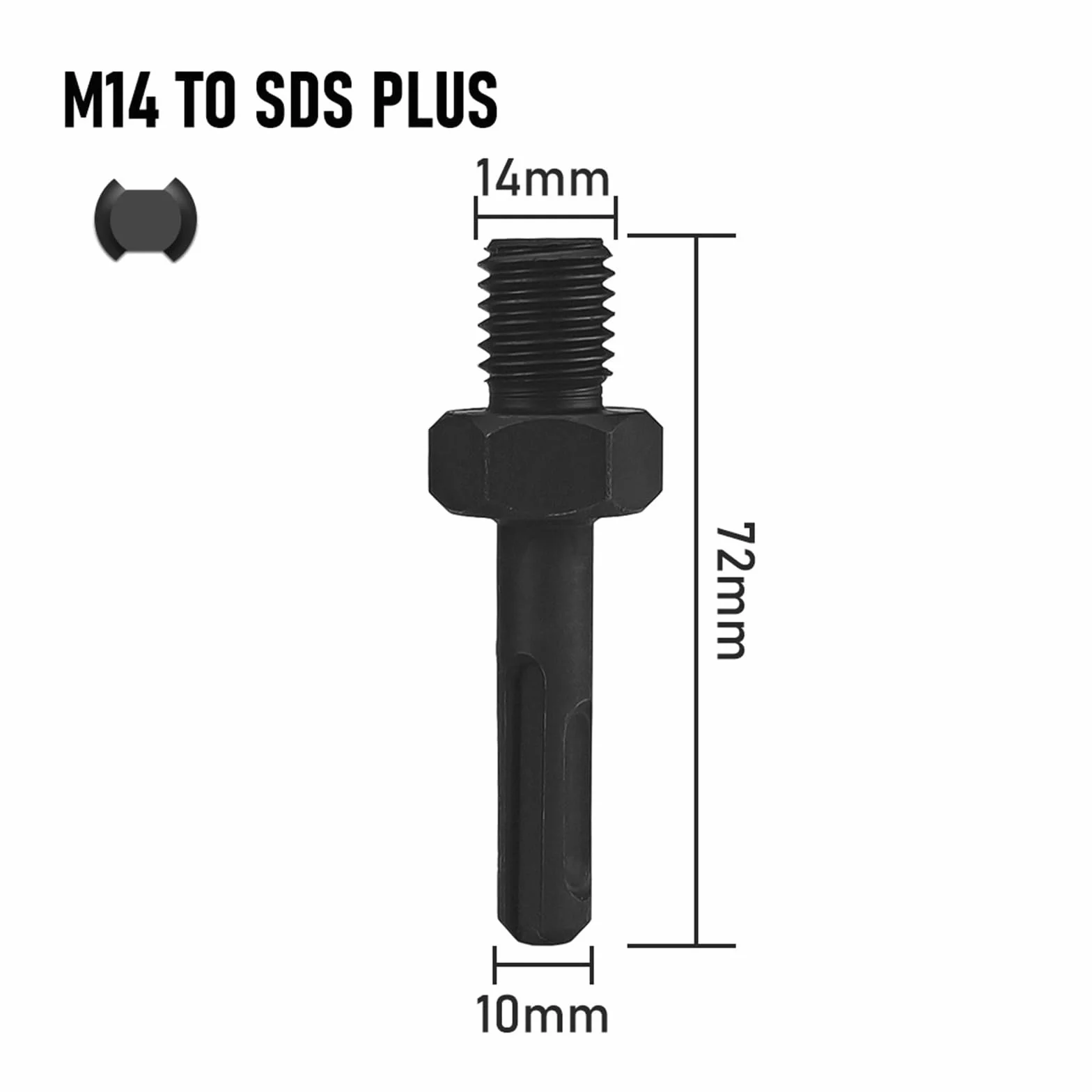 M14/M10/5/8-11 Thread Adapter For Core Bits Hole Saw | [](M14 To SDS plus)