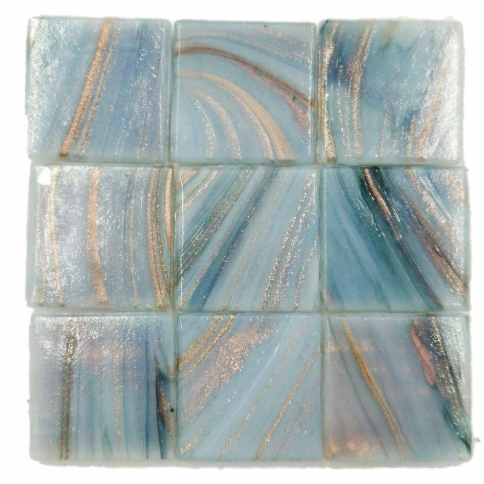 Kamień mozaikowy szary z miedzianą teksturą 2 x 2 cm 130 g (ok. 43 sztuk)
