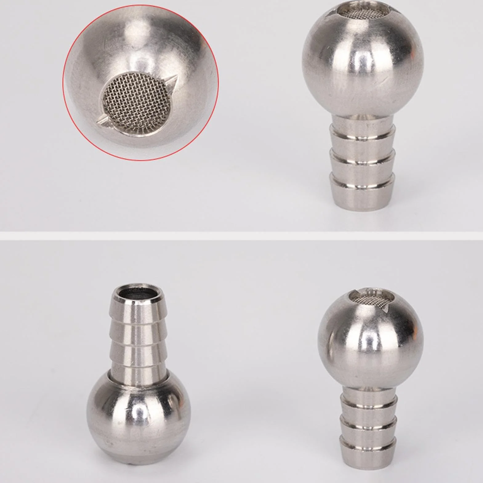 Stainless Steel Foam Cannon Straw 0.55x0.55x0.98 Inches Car Wash Accessory