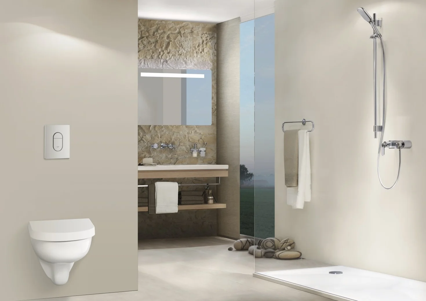 GROHE 38858000 | Płyta ścienna do WC Arena Cosmopolitan, srebrna