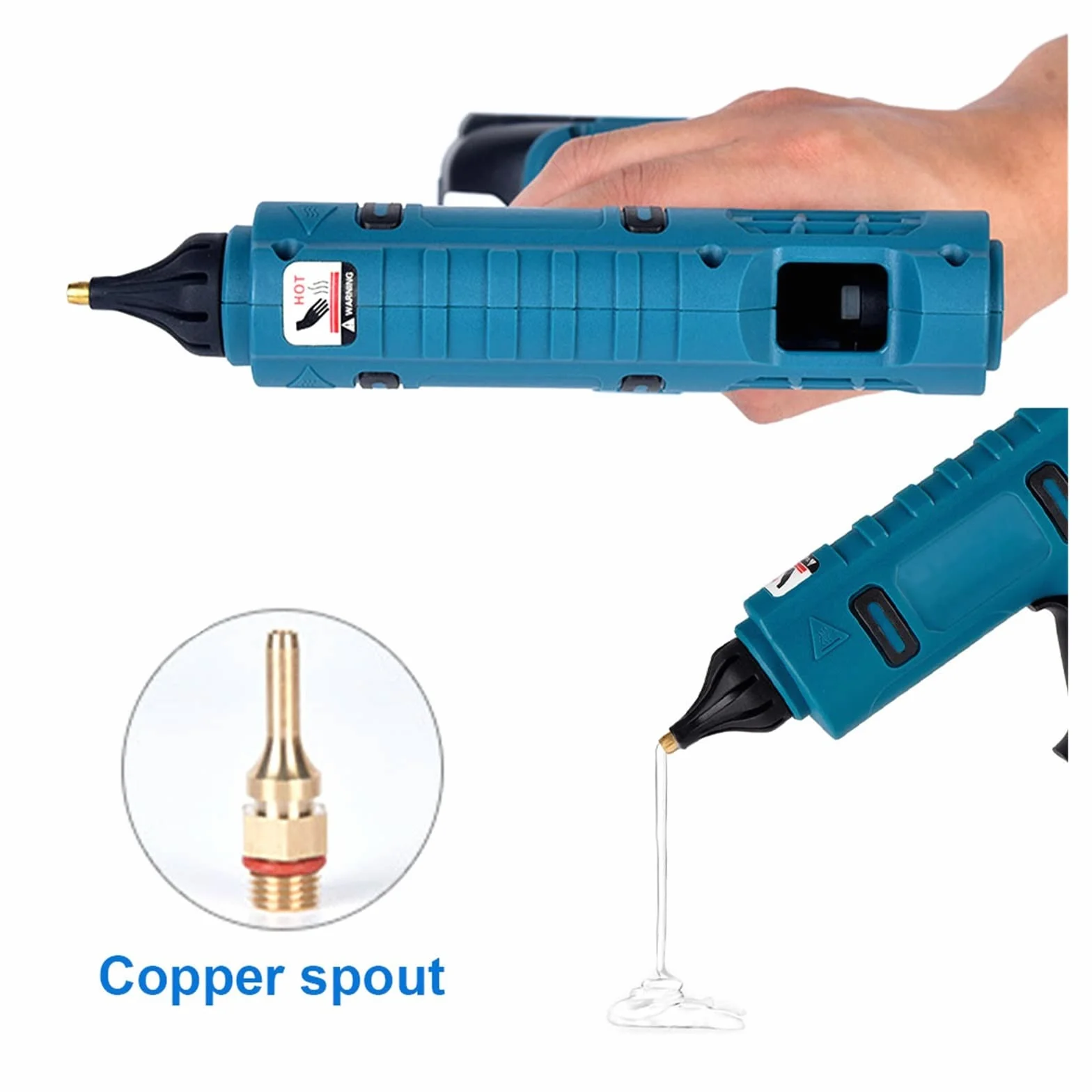 Bezprzewodowy Pistolet Do Klejenia Na Gorąco Z 10 Szt. 11mm Kleje W Sztyfcie Anti-scald Akumulator Home DIY Narzędzie Do Naprawy Baterii(1Battery 2.0A)