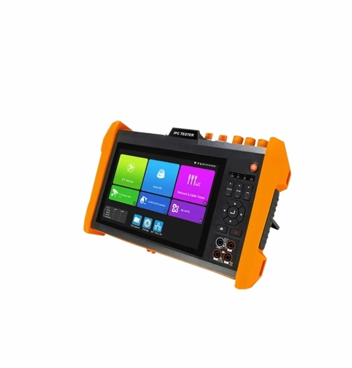 Tester CCTV, 7-calowy 8K tester CCTV H.265 Wielofunkcyjny | Z moduł optyczny SFP AHD CVI TVI SDI Generator pasków kolorów w jednym monitorze testowym do testowania kamer CCTV i IP.