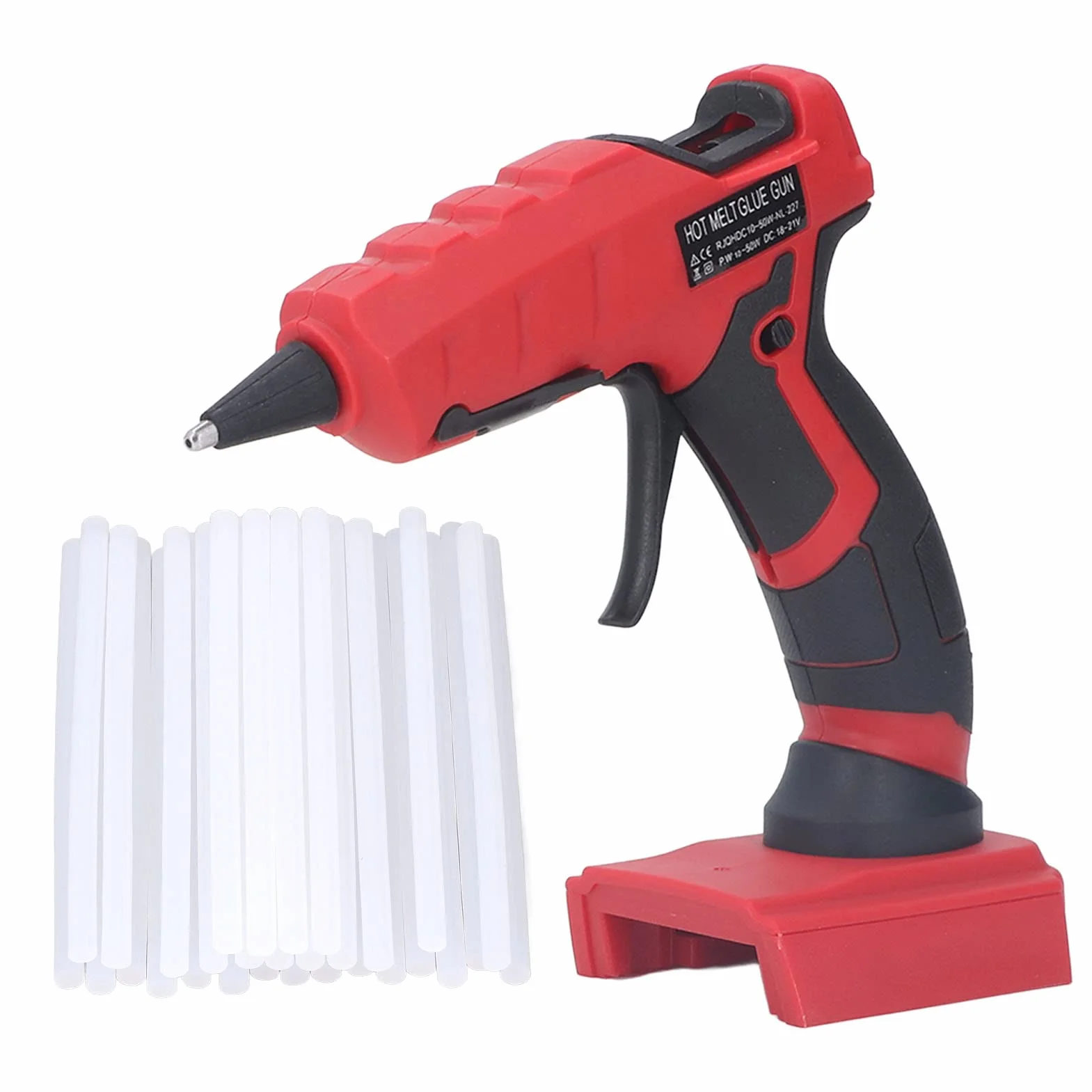 Bezprzewodowy pistolet do kleju na gorąco szybki podgrzewanie Izolowana dysza Gorąca roztopiona pistolet kleju z 30pcs do majsterkowania do naprawy domu