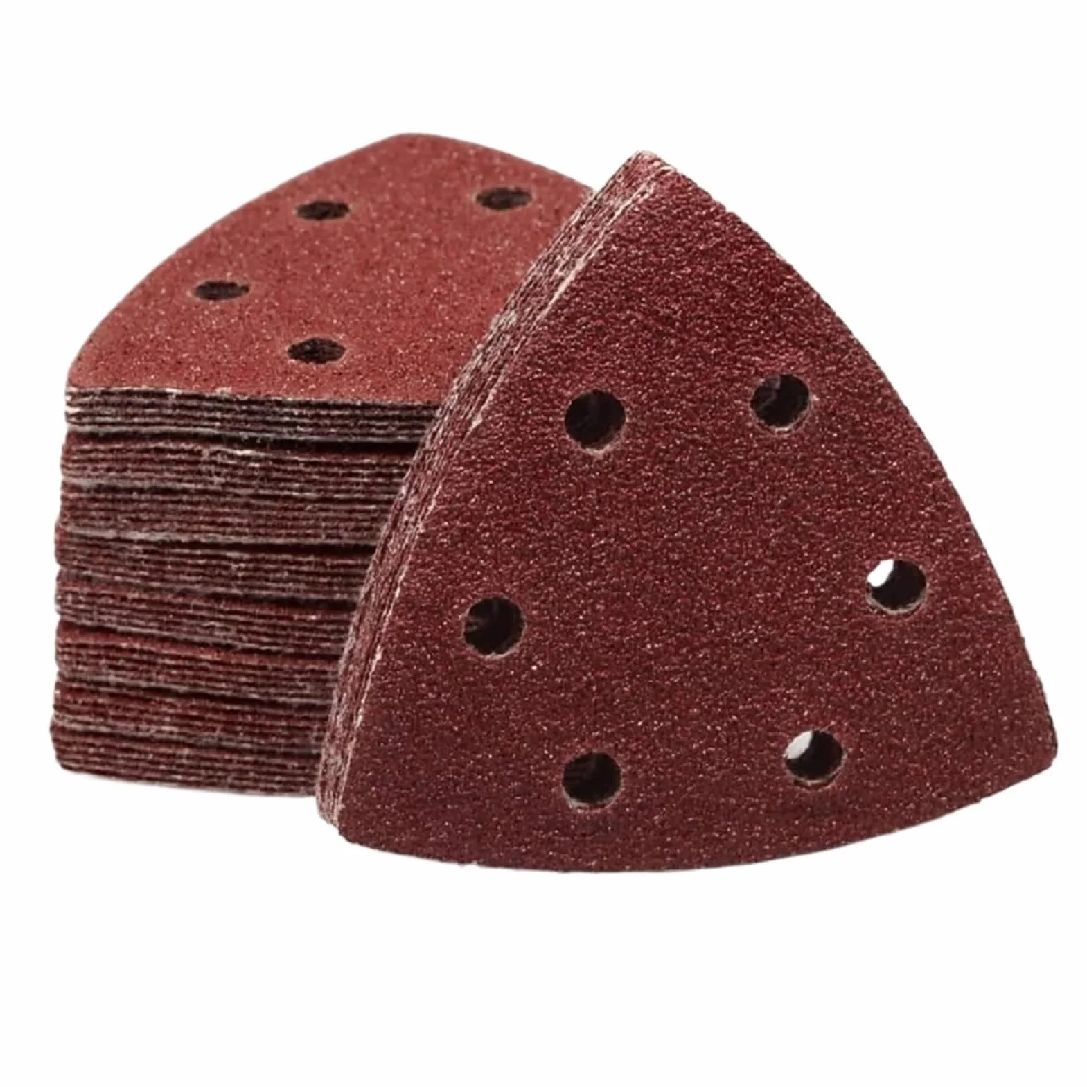 90 szt. Trójkątny papier ścierny o ziarnistości 40-1000, 90 mm, 6 otworów, tarcze szlifierskie do narzędzia wielofunkcyjnego oscylacyjnego(120Grit)
