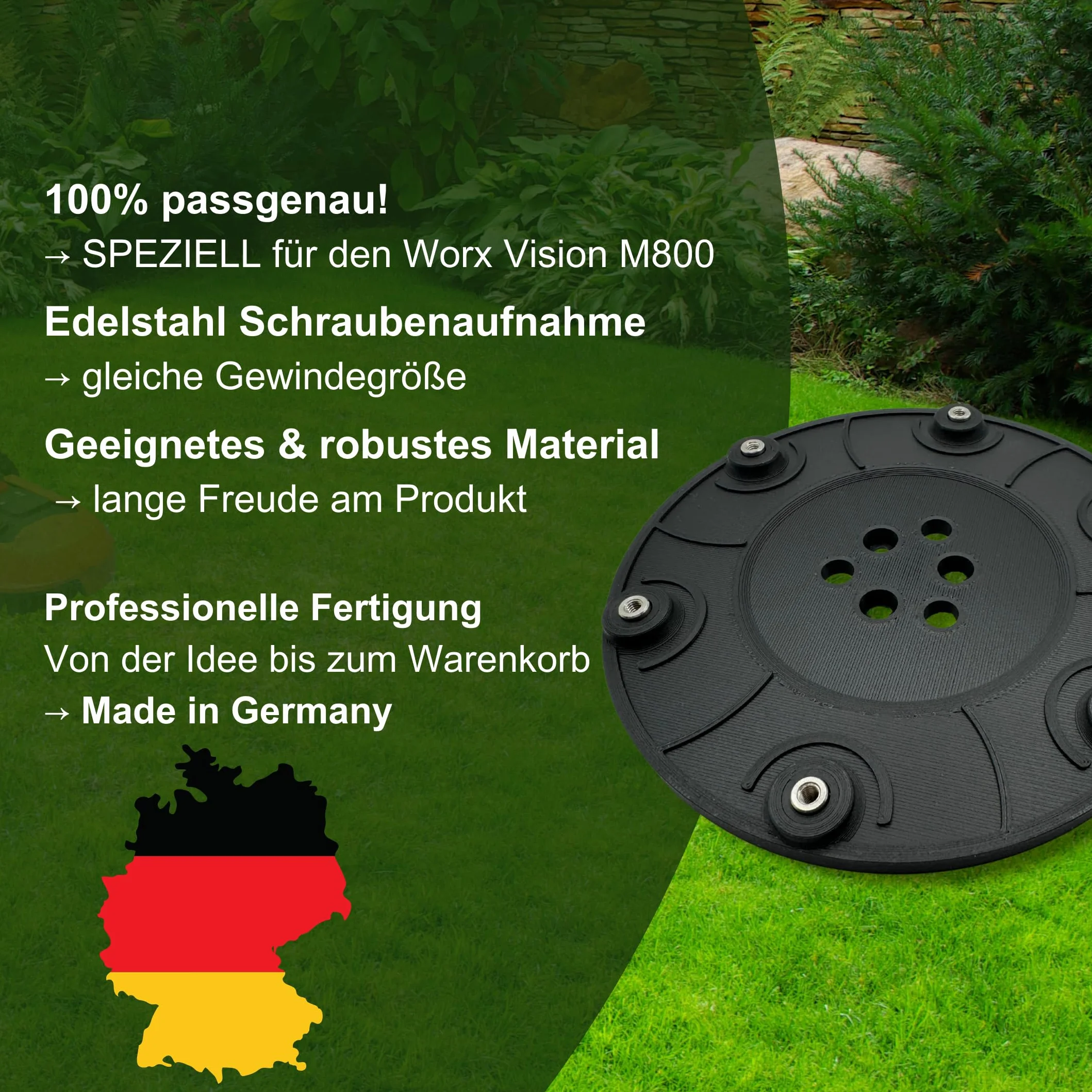 Tarcza nożowa Worx Landroid Vision M800 WR208E 6 ostrzy Made in Germany
