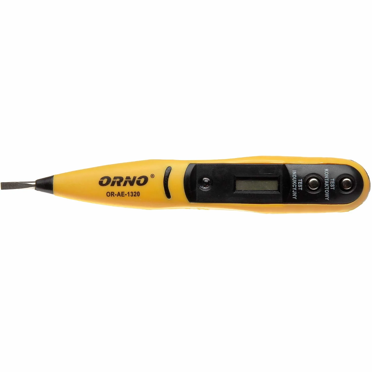 Orno OR-AE-1320 tester napięcia z wyświetlaczem LCD, uniwersalny tester 12-250 V AC/DC