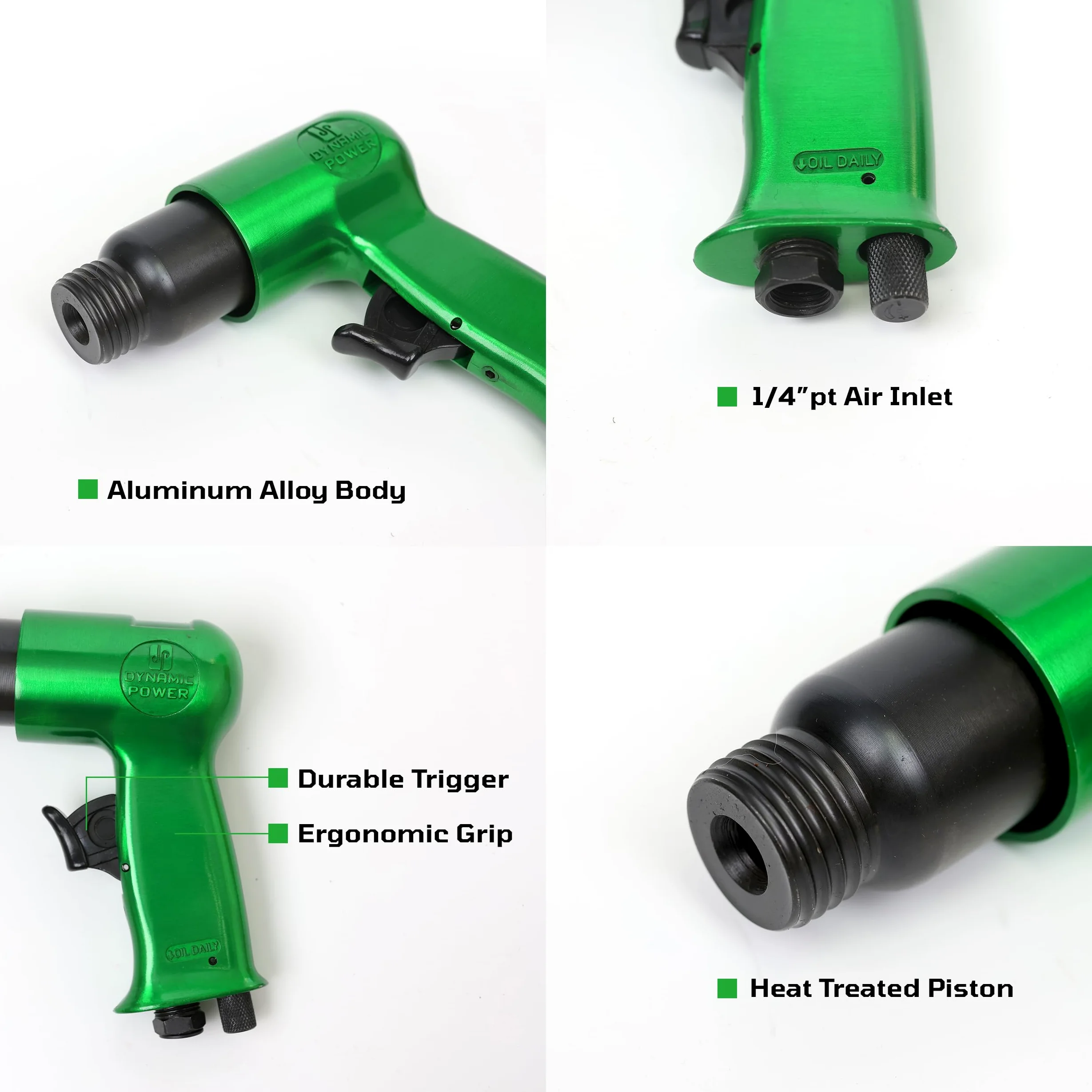 Dynamic Power Zestaw młota pneumatycznego z krótkim cylindrem 4 dłuta D319115
