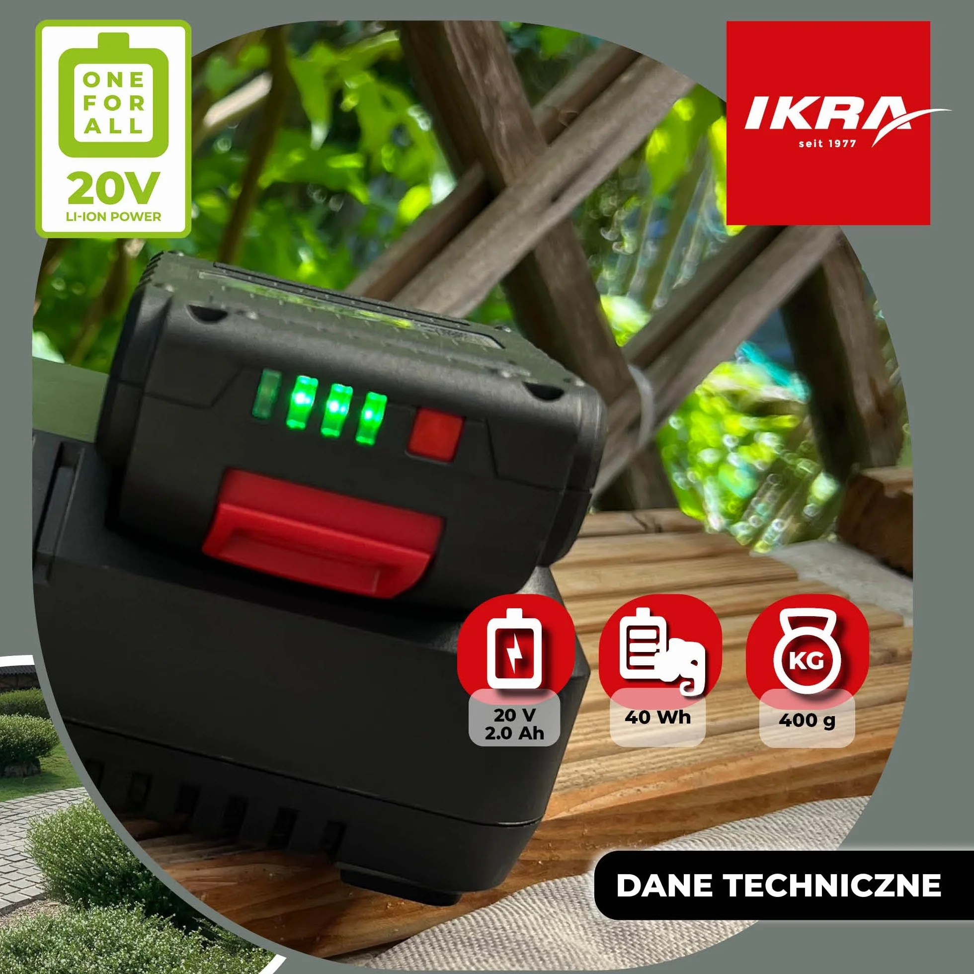 IKRA Akumulator litowo-jonowy 20 V 2,0 Ah LI 22